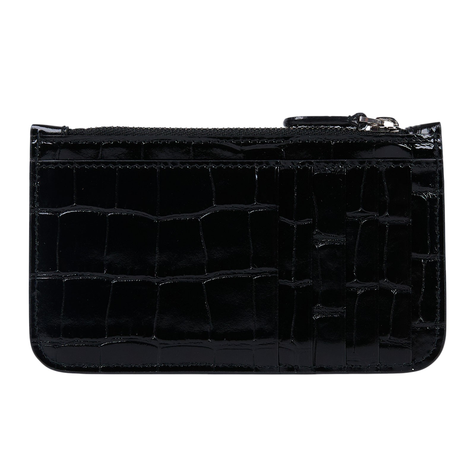 巴黎世家 BALENCIAGA Cash Large 長款零錢包 卡夾 5942141LRR3 黑鱷魚壓紋拉鍊卡包 保證卡 原廠盒子/防塵袋/購買證明