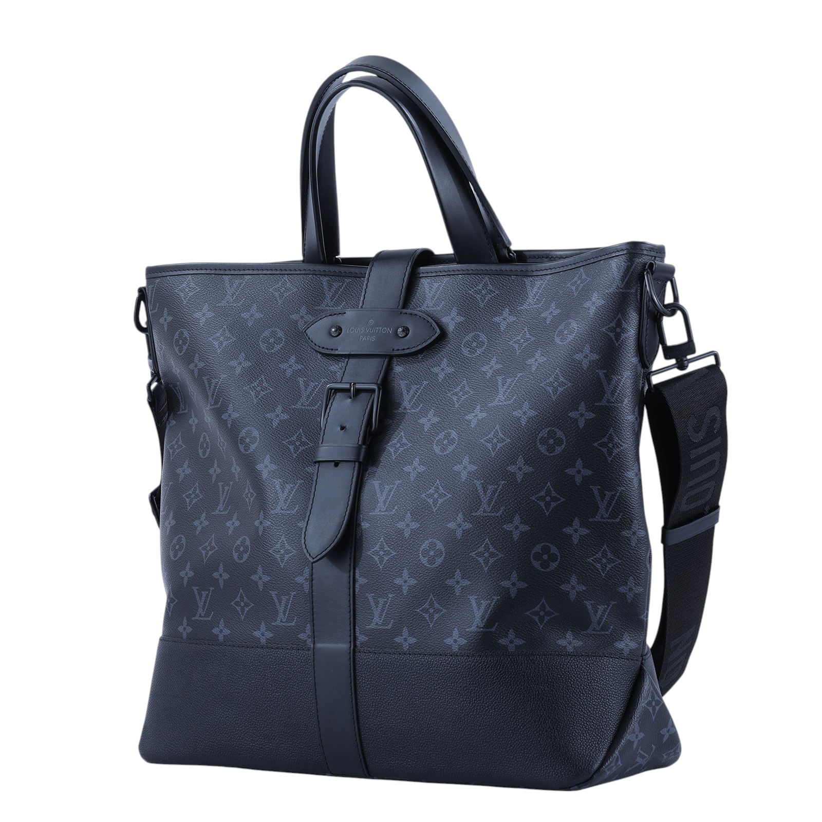 路易威登 LOUIS VUITTON Saumur 手提 肩背 托特包 M45914 黑原花SAUMUR公事包 背帶