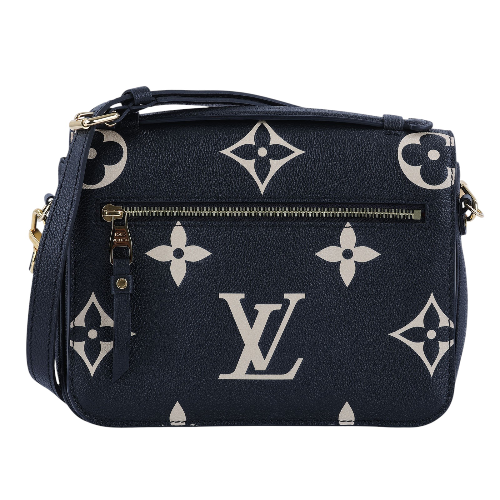 路易威登 LOUIS VUITTON Pochette Métis LOGO 牛皮 釦式 手提 斜背包 M45773 晶片款  背帶