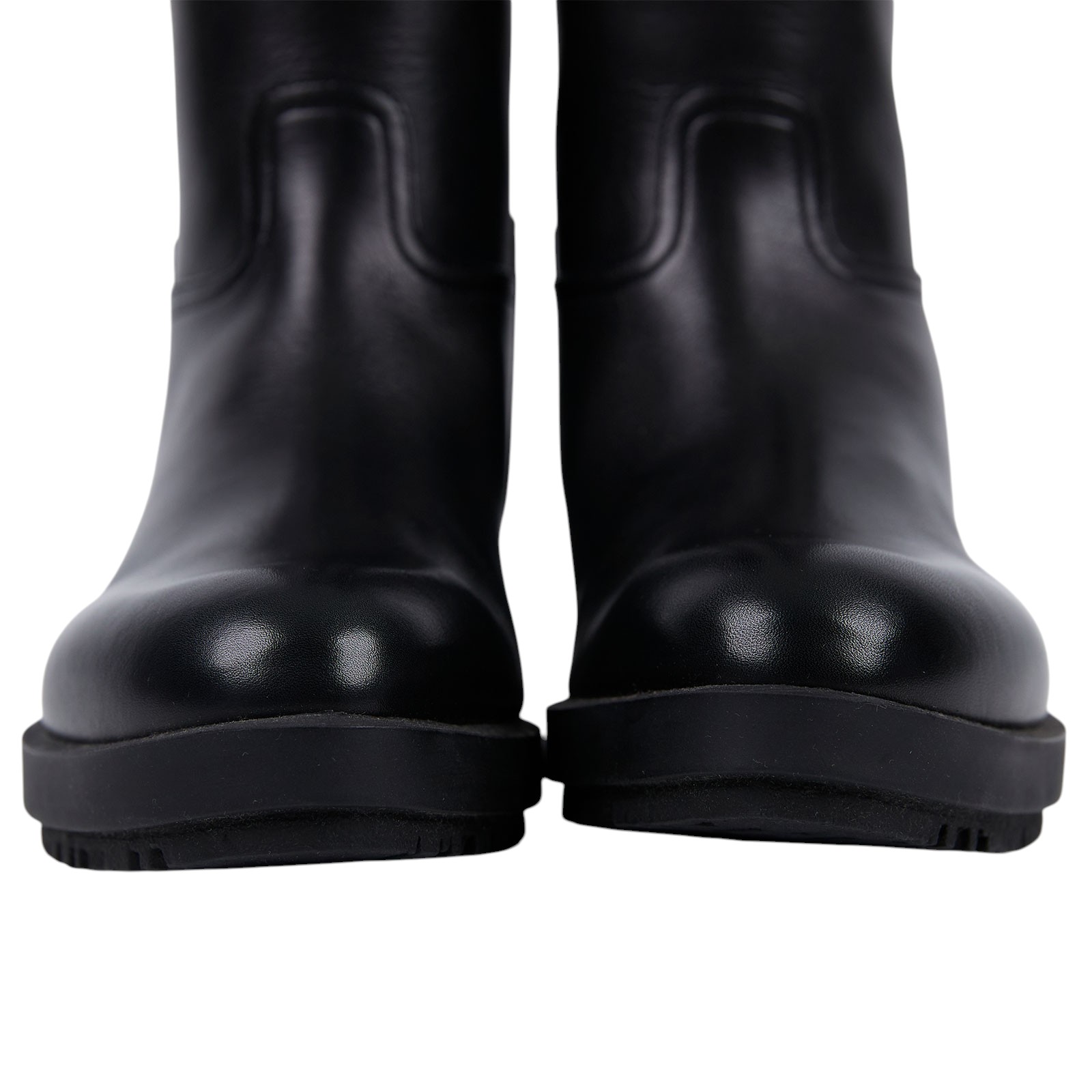 愛馬仕 Hermes 工程師靴 女鞋  黑素面中筒靴#37 原廠盒子/防塵袋2