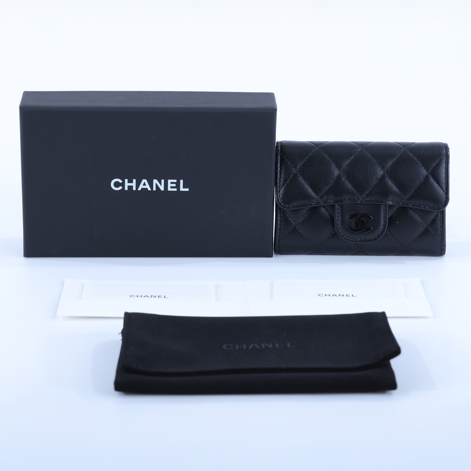 香奈兒 CHANEL 卡包 零錢包 AP4096 黑羊SO BLACK單層卡包 原廠盒子/防塵袋