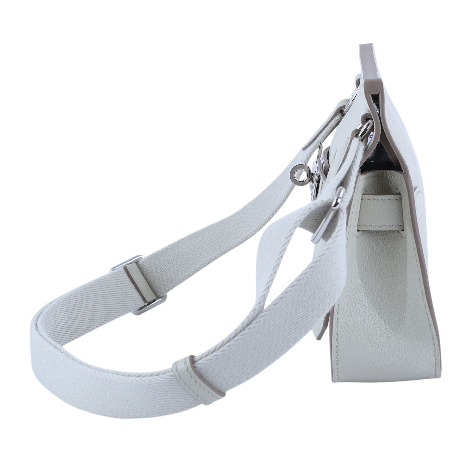 愛馬仕 Hermès Jypsiere 吉普賽包 Mini 冰川白 銀色五金 H084047CKAB H084047CKAB/B BY 890 GD  原廠盒子/購買證明影本