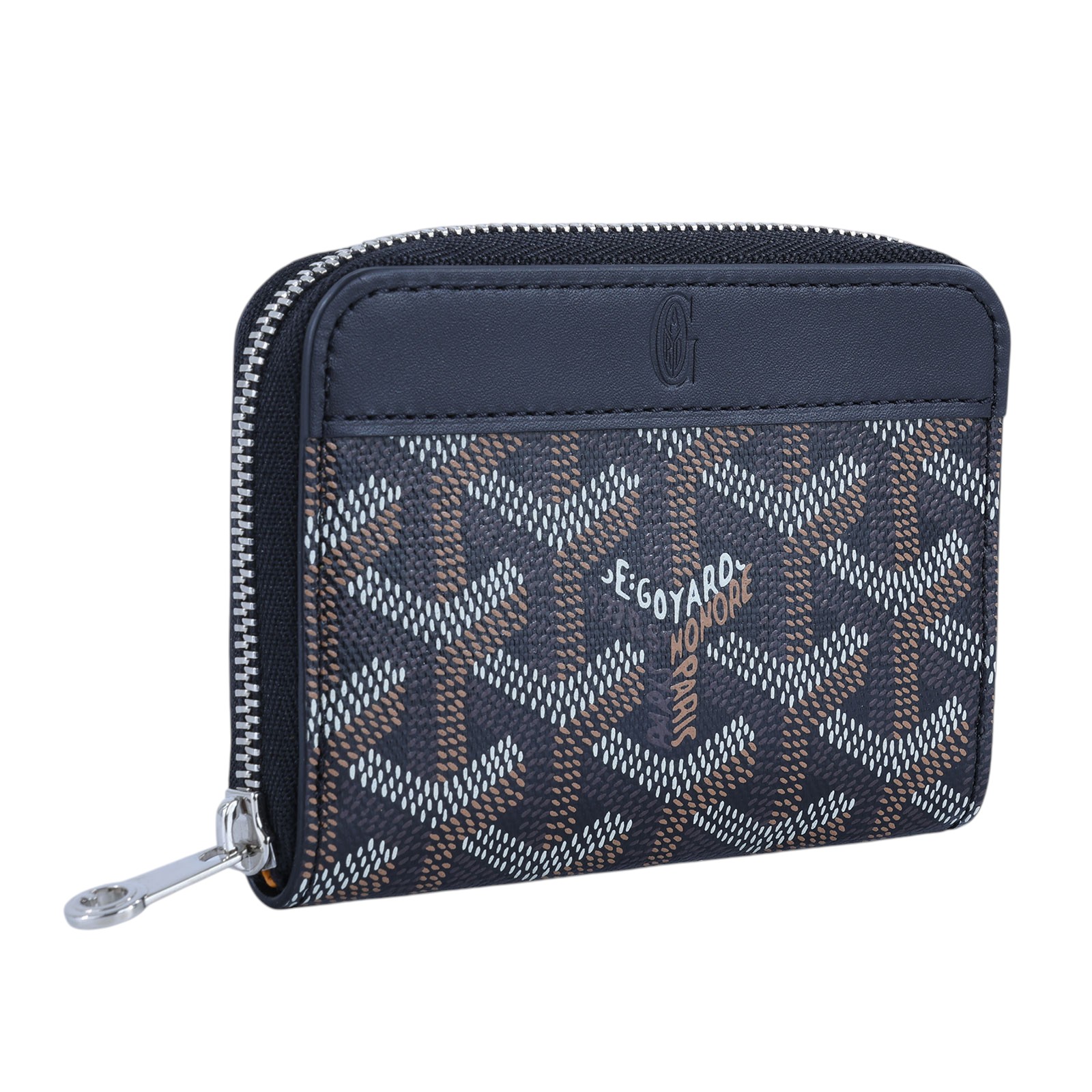 高雅德 GOYARD Matignon Mini Wallet 錢包 拉鍊 短夾 MATIGNMINTY 黑LOGO拉鍊零錢包 無附屬品
