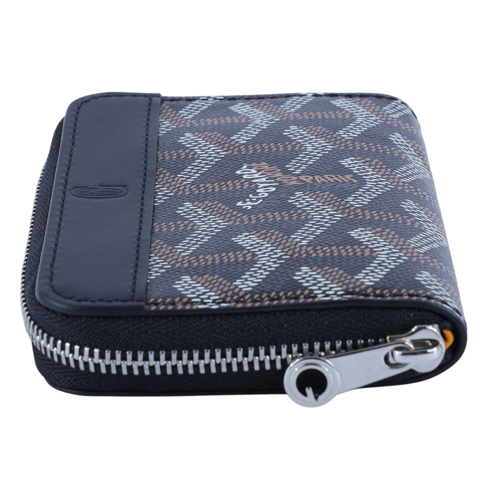 高雅德 GOYARD Matignon Mini Wallet 錢包 拉鍊 短夾 MATIGNMINTY 黑LOGO拉鍊零錢包 無附屬品