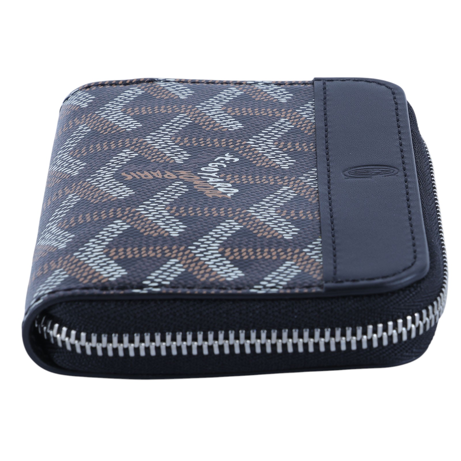 高雅德 GOYARD Matignon Mini Wallet 錢包 拉鍊 短夾 MATIGNMINTY 黑LOGO拉鍊零錢包 無附屬品