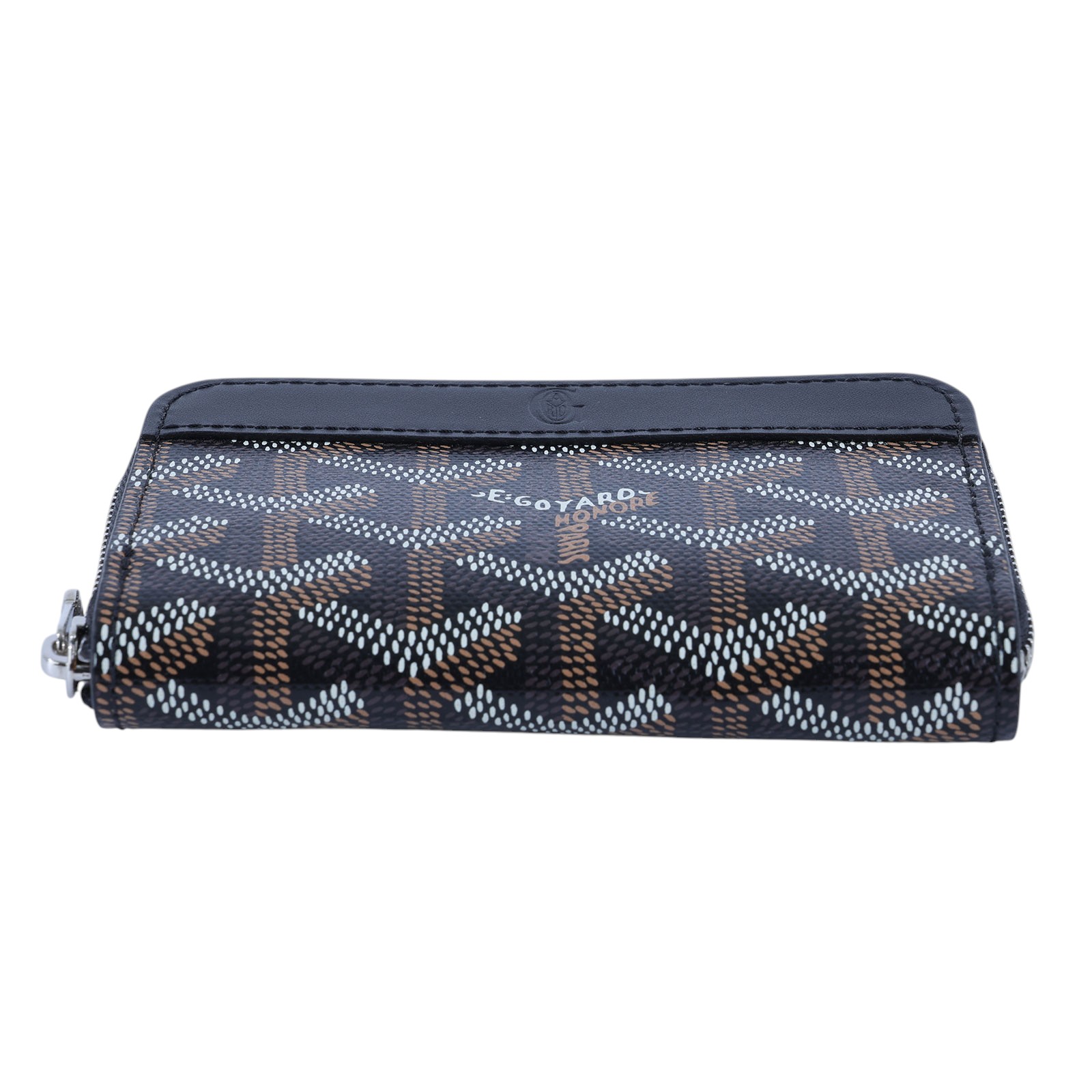 高雅德 GOYARD Matignon Mini Wallet 錢包 拉鍊 短夾 MATIGNMINTY 黑LOGO拉鍊零錢包 無附屬品