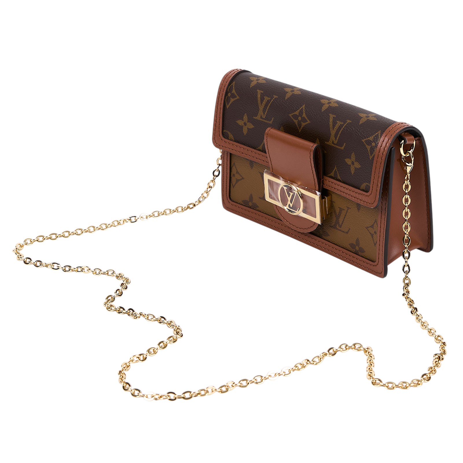 路易威登 LOUIS VUITTON Dauphine 鏈帶錢包 M68746 晶片款 原花Dauphine WOC 原廠盒子/防塵袋/背帶