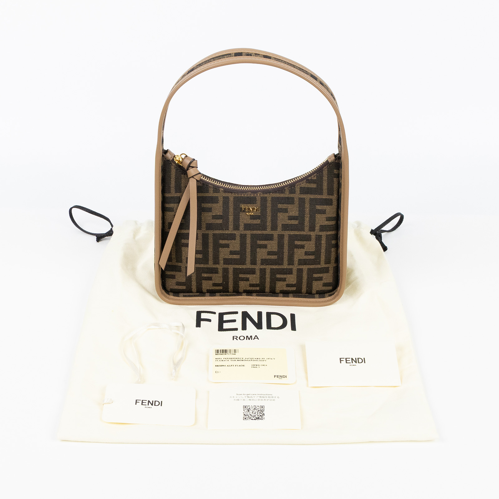 芬迪 FENDI Fendessence 迷你手提包 8BS094ALP3 原花FF腋下包 防塵袋