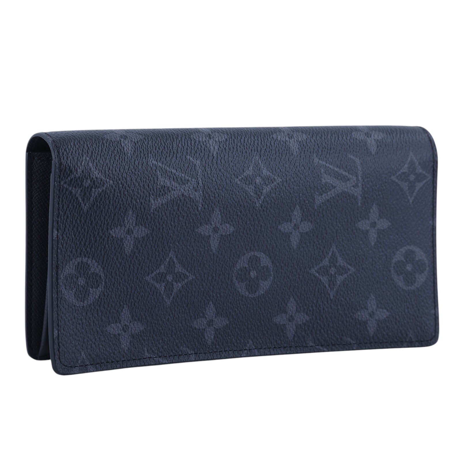 路易威登 LOUIS VUITTON Brazza 錢包 Monogram Eclipse 帆布 長夾 M61697 晶片款  原廠盒子/防塵袋