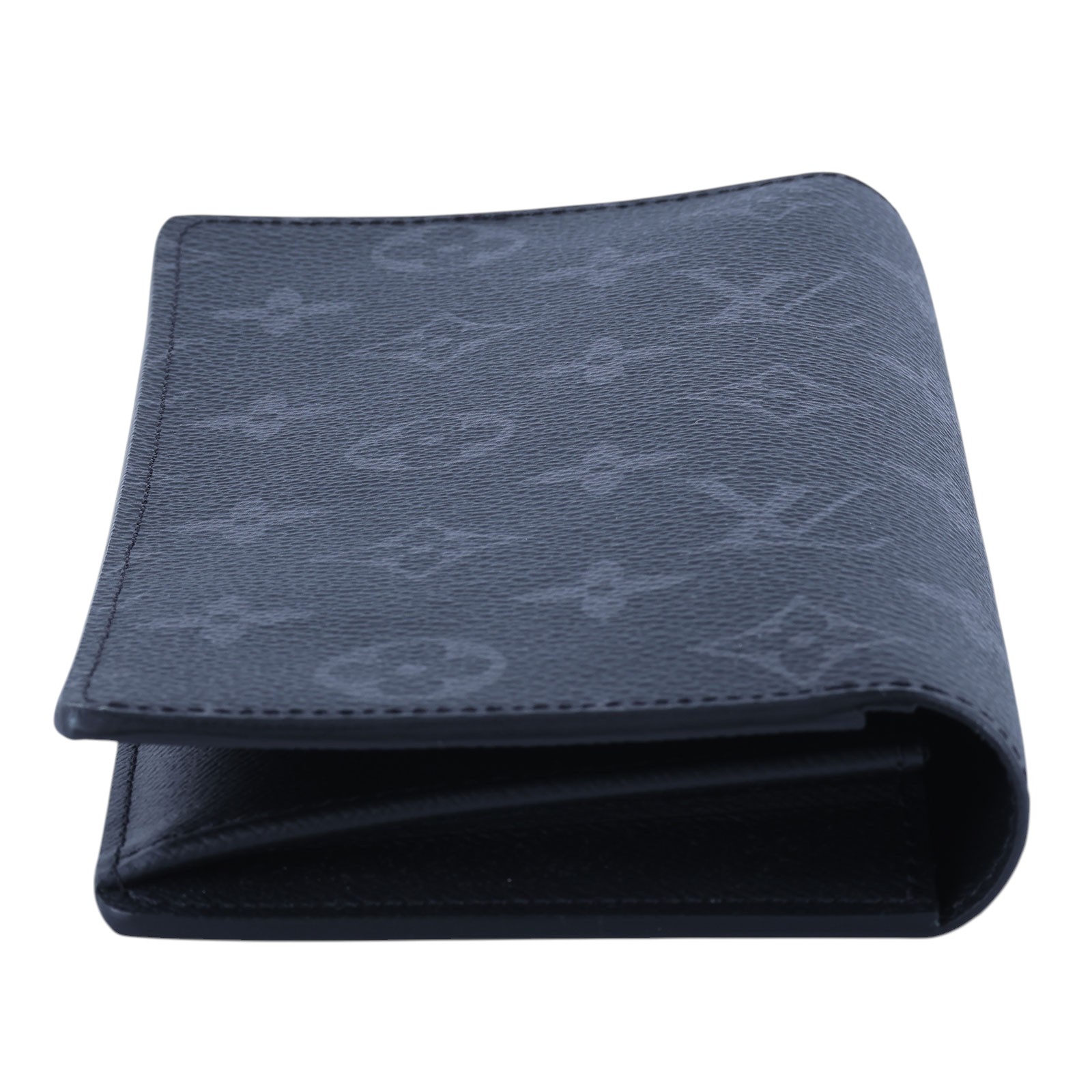 路易威登 LOUIS VUITTON Brazza 錢包 Monogram Eclipse 帆布 長夾 M61697 晶片款  原廠盒子/防塵袋