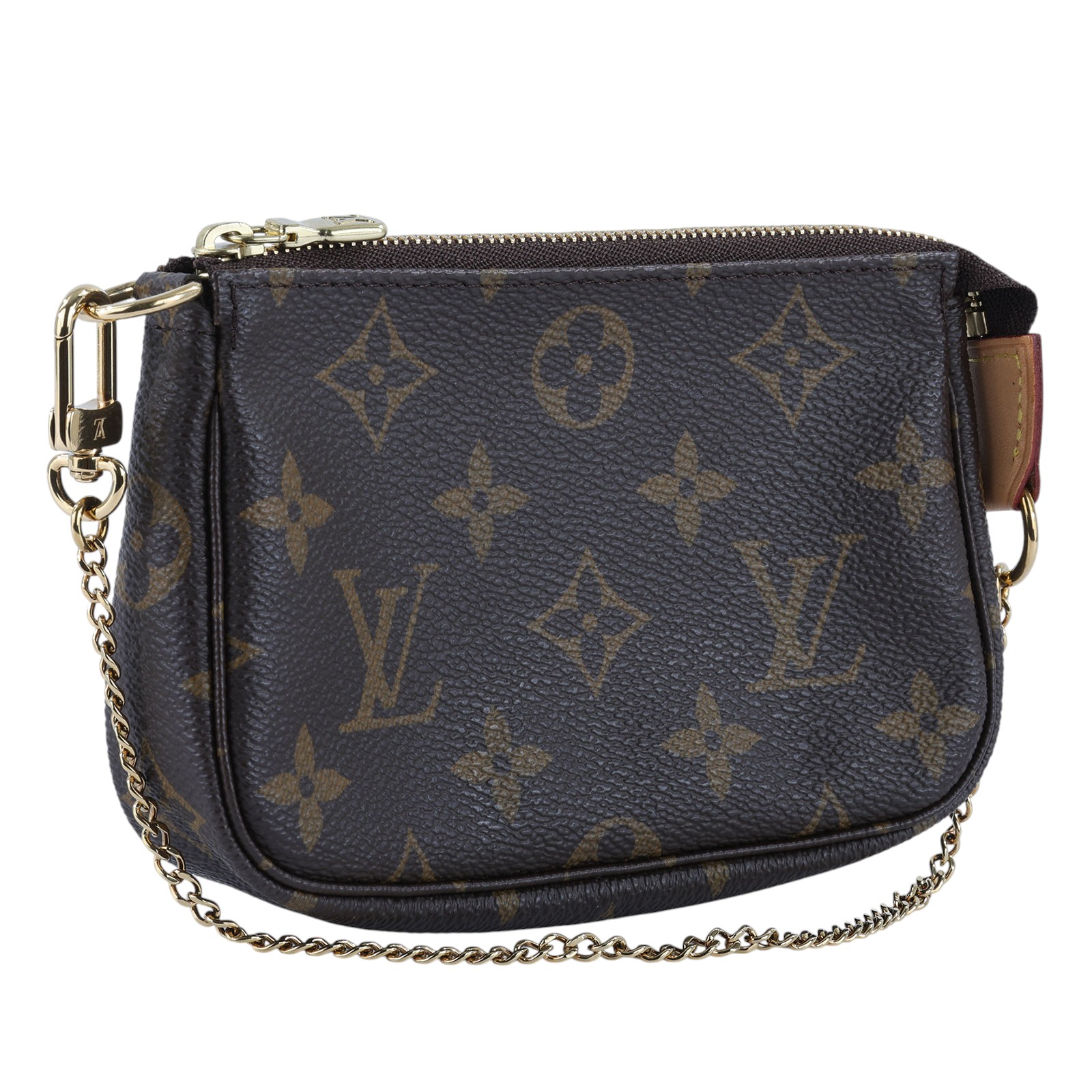 路易威登 LOUIS VUITTON Monogram塗層帆布 鏈帶 迷你小皮包 M58009 原花POUCH 原廠盒子/防塵袋/購買證明