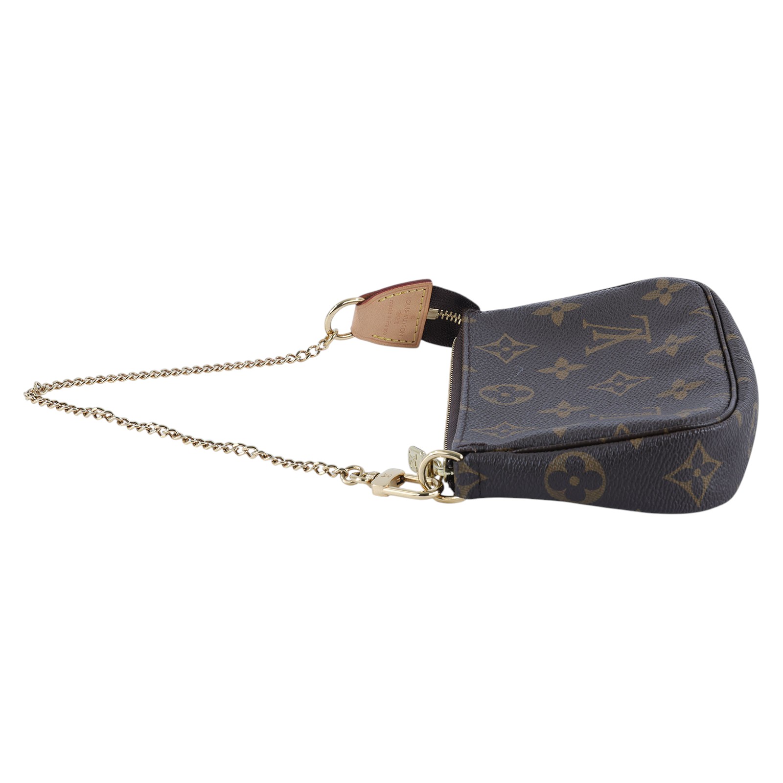 路易威登 LOUIS VUITTON Monogram塗層帆布 鏈帶 迷你小皮包 M58009 原花POUCH 原廠盒子/防塵袋/購買證明