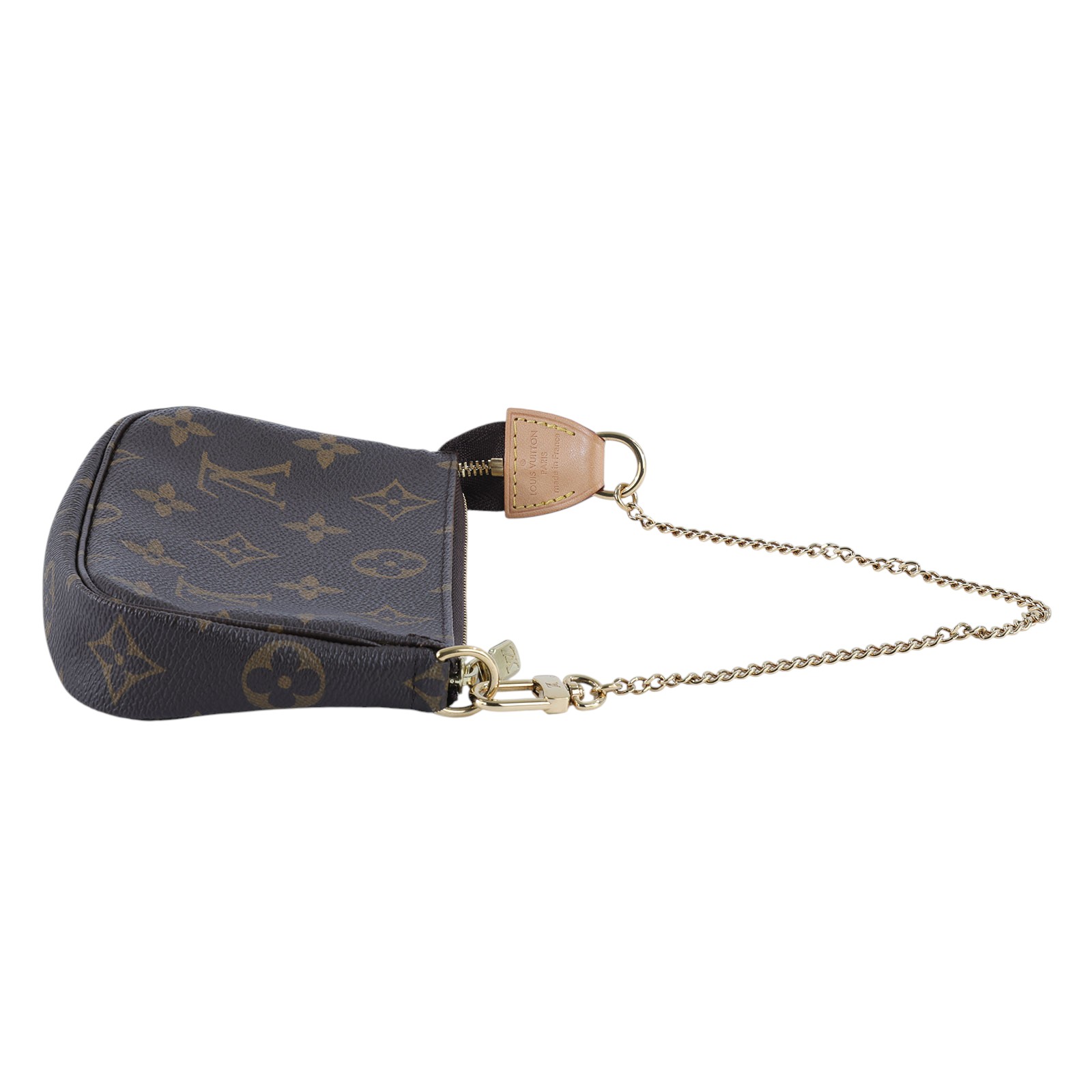 路易威登 LOUIS VUITTON Monogram塗層帆布 鏈帶 迷你小皮包 M58009 原花POUCH 原廠盒子/防塵袋/購買證明
