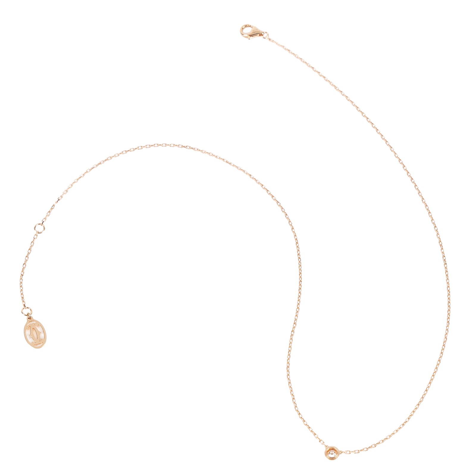 卡地亞 CARTIER dAmour 吊墜 圓形明亮式切割鑽石 小型款 B7215700 RG CARTIER DAMOUR鑽石項鍊 原廠盒子/保證卡/購買證明