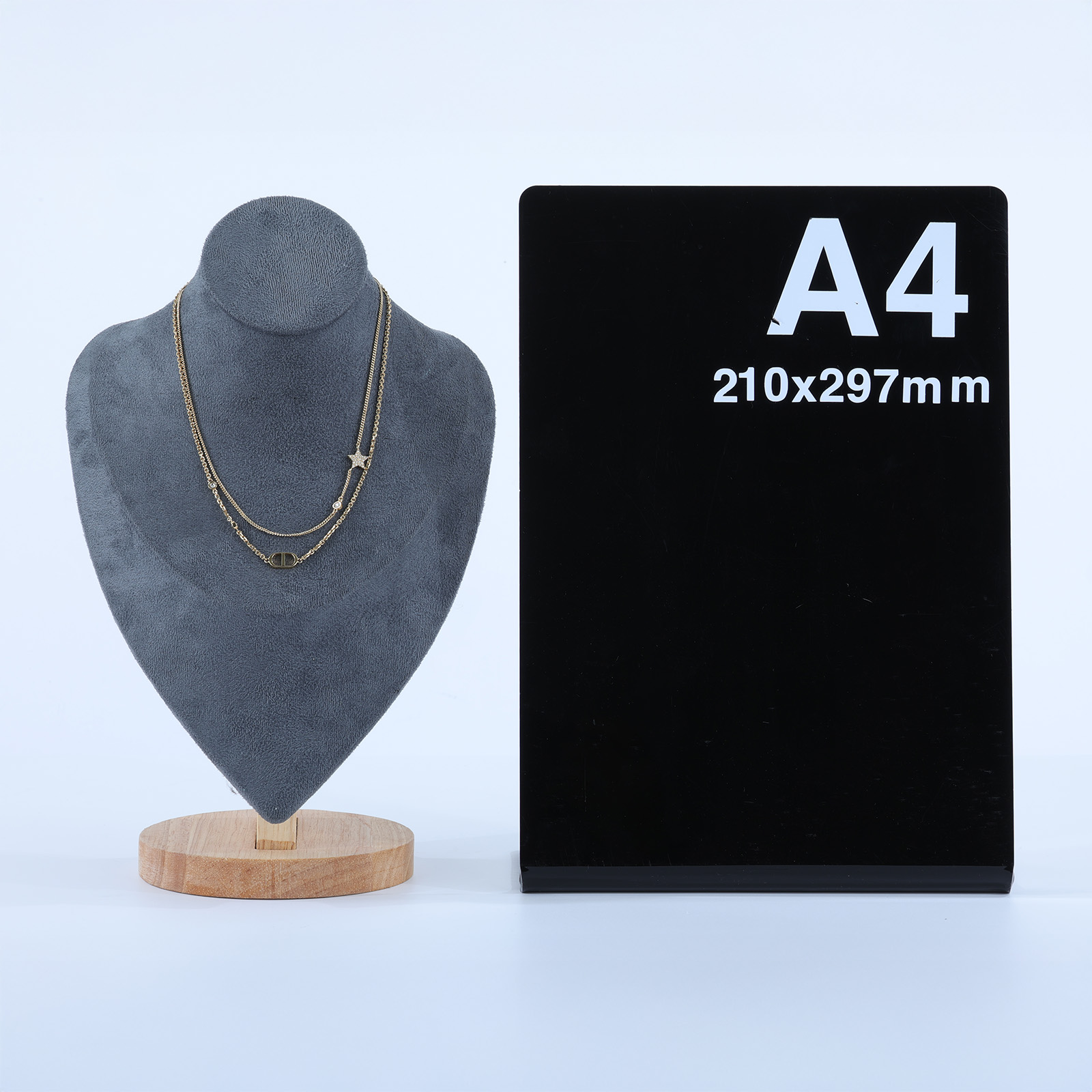 迪奧 CHRISTIAN DIOR Petit CD 雙項鍊 N1155PMTCY 金色雙鏈水鑽星星項鍊 原廠盒子/防塵袋