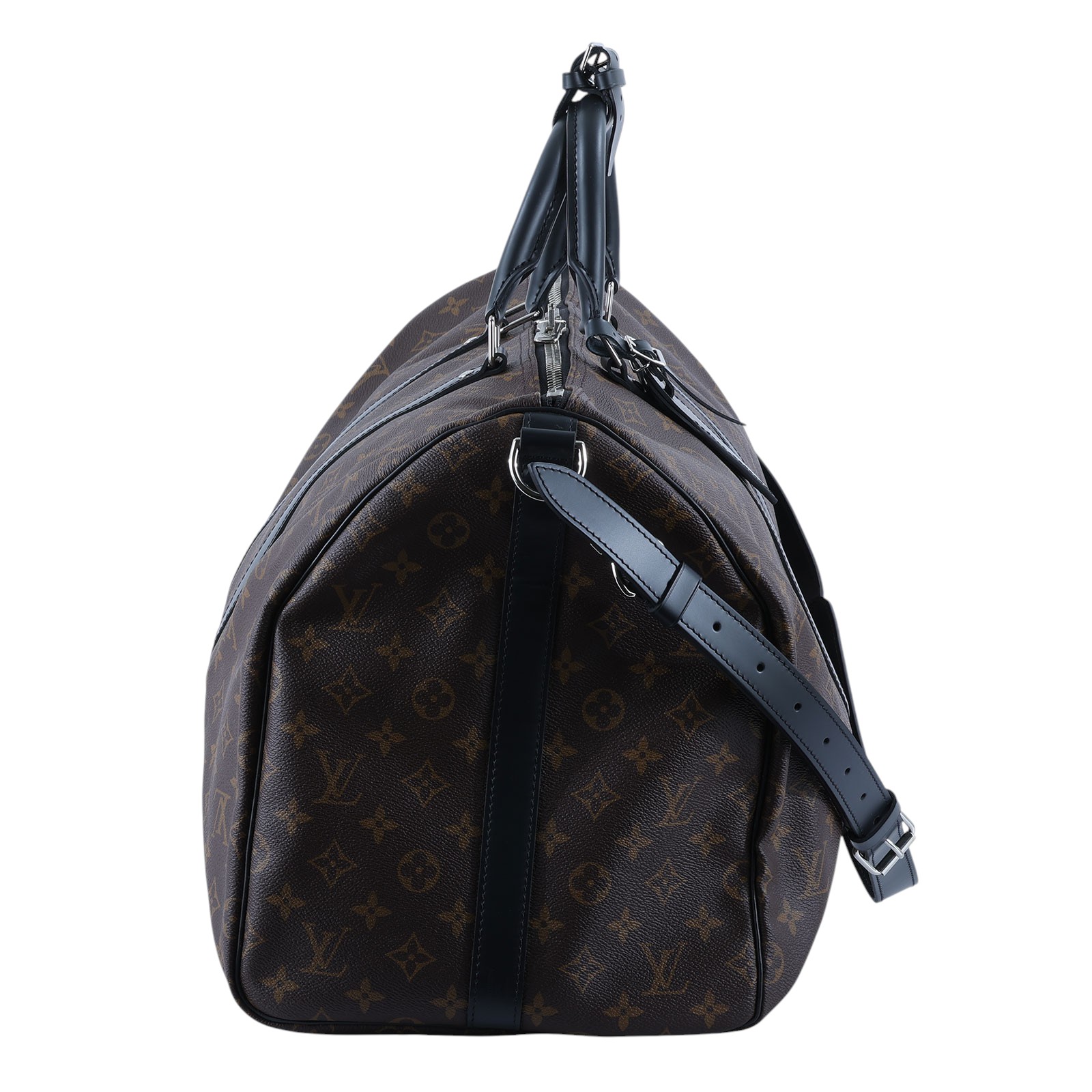 路易威登 LOUIS VUITTON Keepall Bandoulière 55 Macassar帆布 波士頓包  旅行袋 M56714 晶片款  背帶/吊牌防塵袋/鎖組/扣環