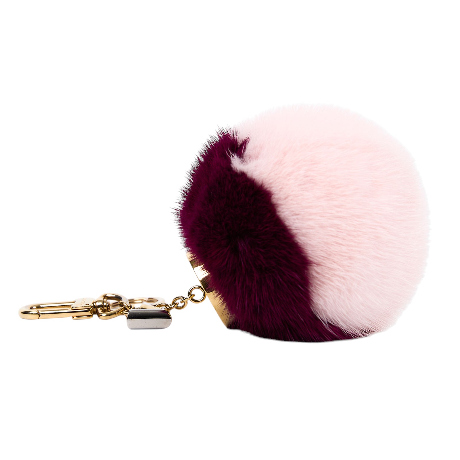 路易威登 LOUIS VUITTON Bubble Duo 毛絨包包吊飾鑰匙圈 M00018 桃拚粉貂毛球球吊飾 防塵袋