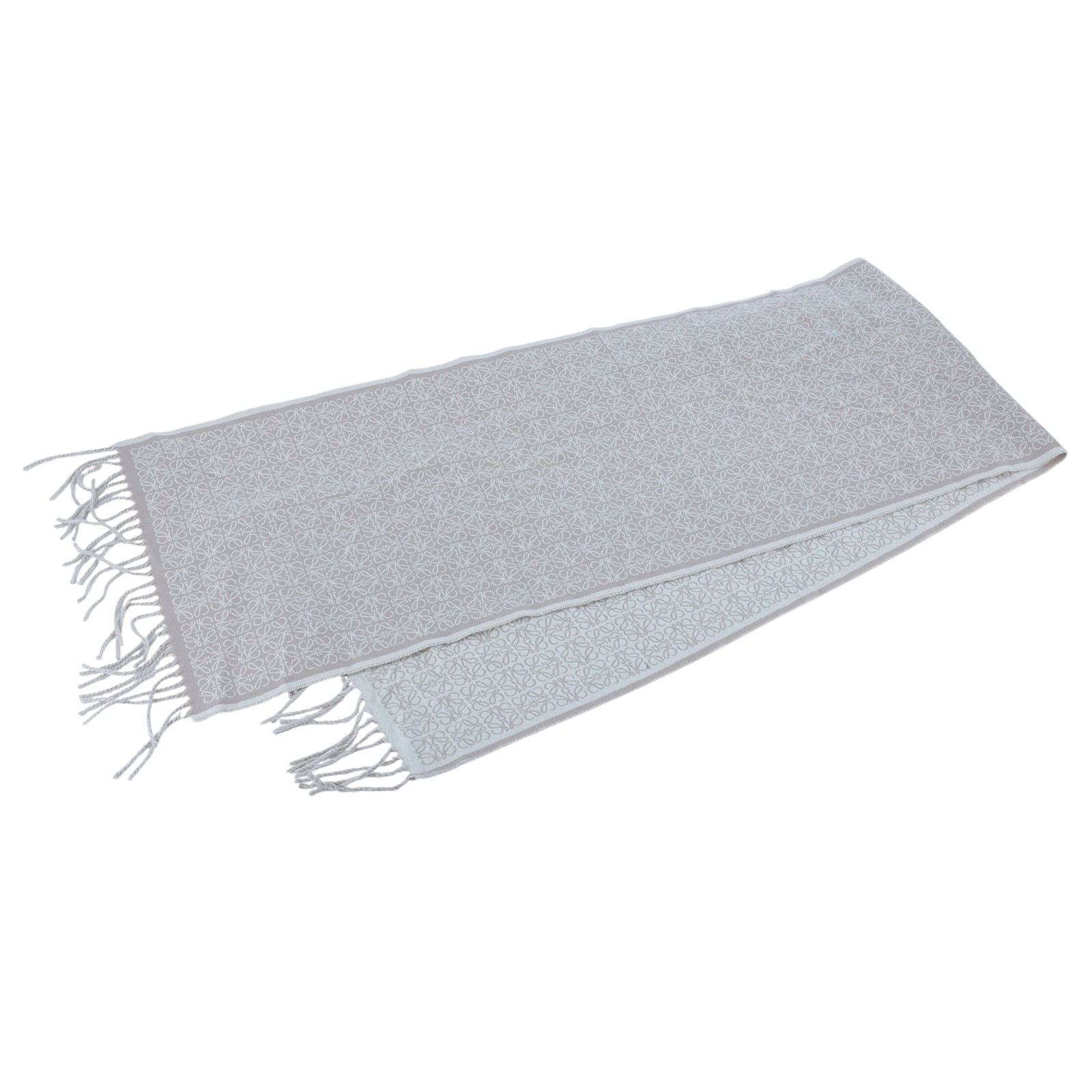 羅意威 LOEWE Anagram 圍巾 F811257X11 卡其滿版圍巾 無附屬品