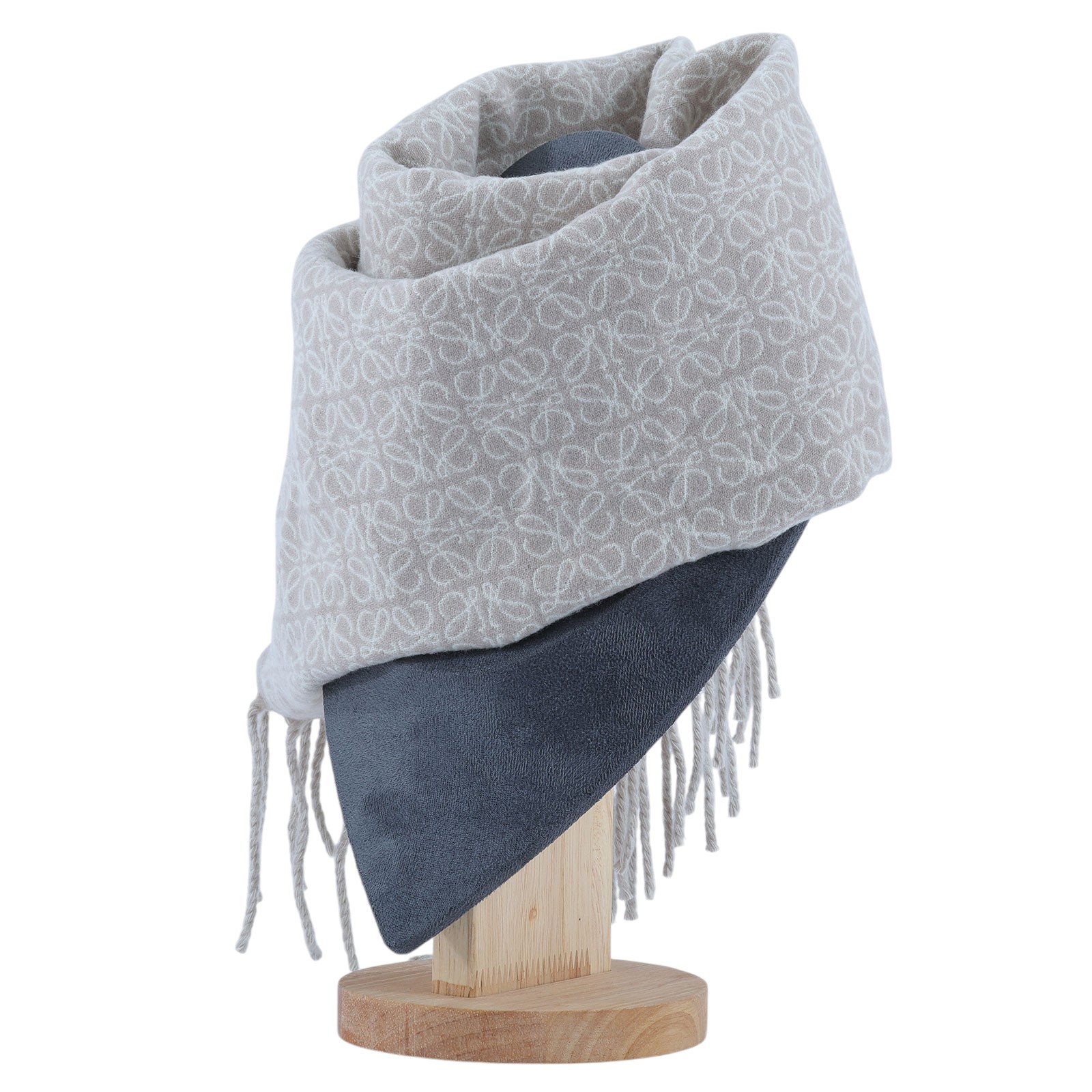 羅意威 LOEWE Anagram 圍巾 F811257X11 卡其滿版圍巾 無附屬品