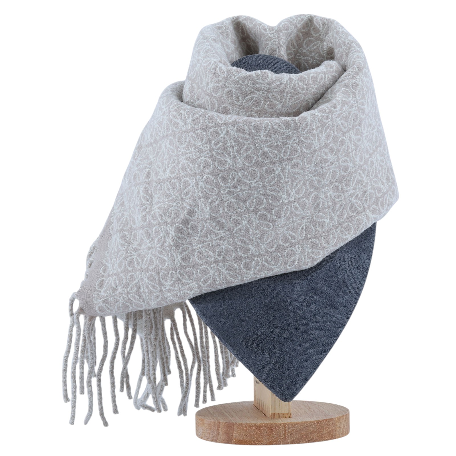 羅意威 LOEWE Anagram 圍巾 F811257X11 卡其滿版圍巾 無附屬品