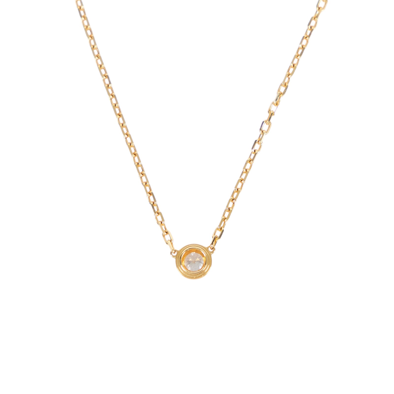 卡地亞 CARTIER dAmour 吊墜 圓形明亮式切割鑽石 小型款 B7215800 YG 原廠盒子2/保證卡