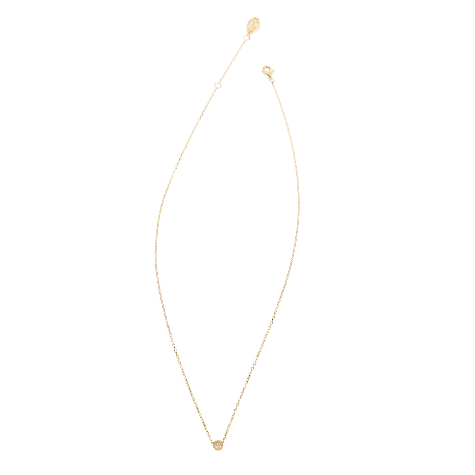 卡地亞 CARTIER dAmour 吊墜 圓形明亮式切割鑽石 小型款 B7215800 YG 原廠盒子2/保證卡