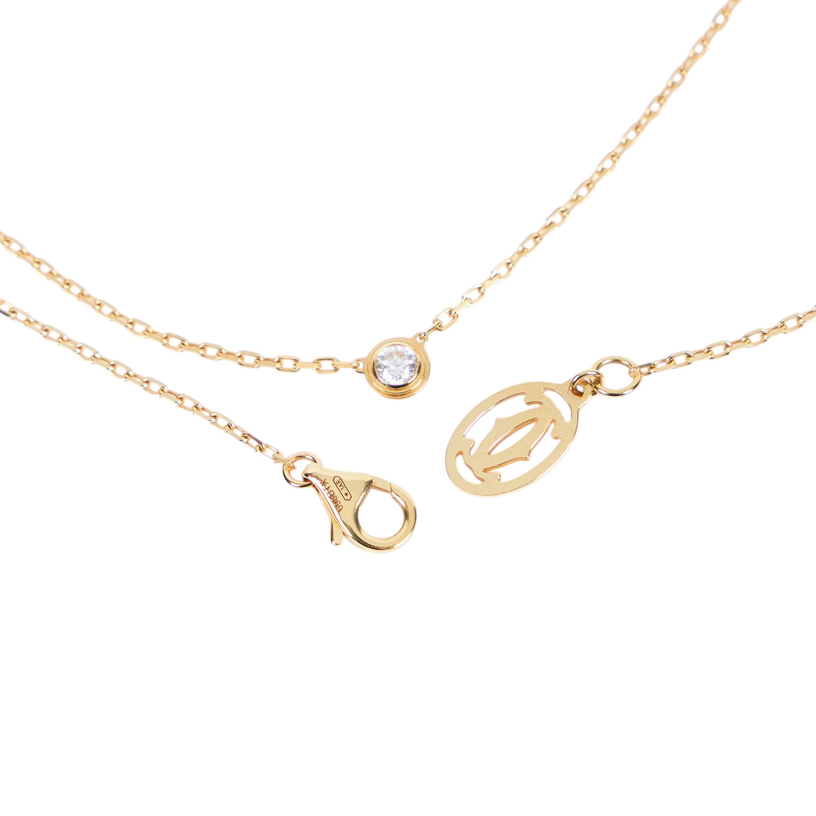 卡地亞 CARTIER dAmour 吊墜 圓形明亮式切割鑽石 小型款 B7215800 YG 原廠盒子2/保證卡