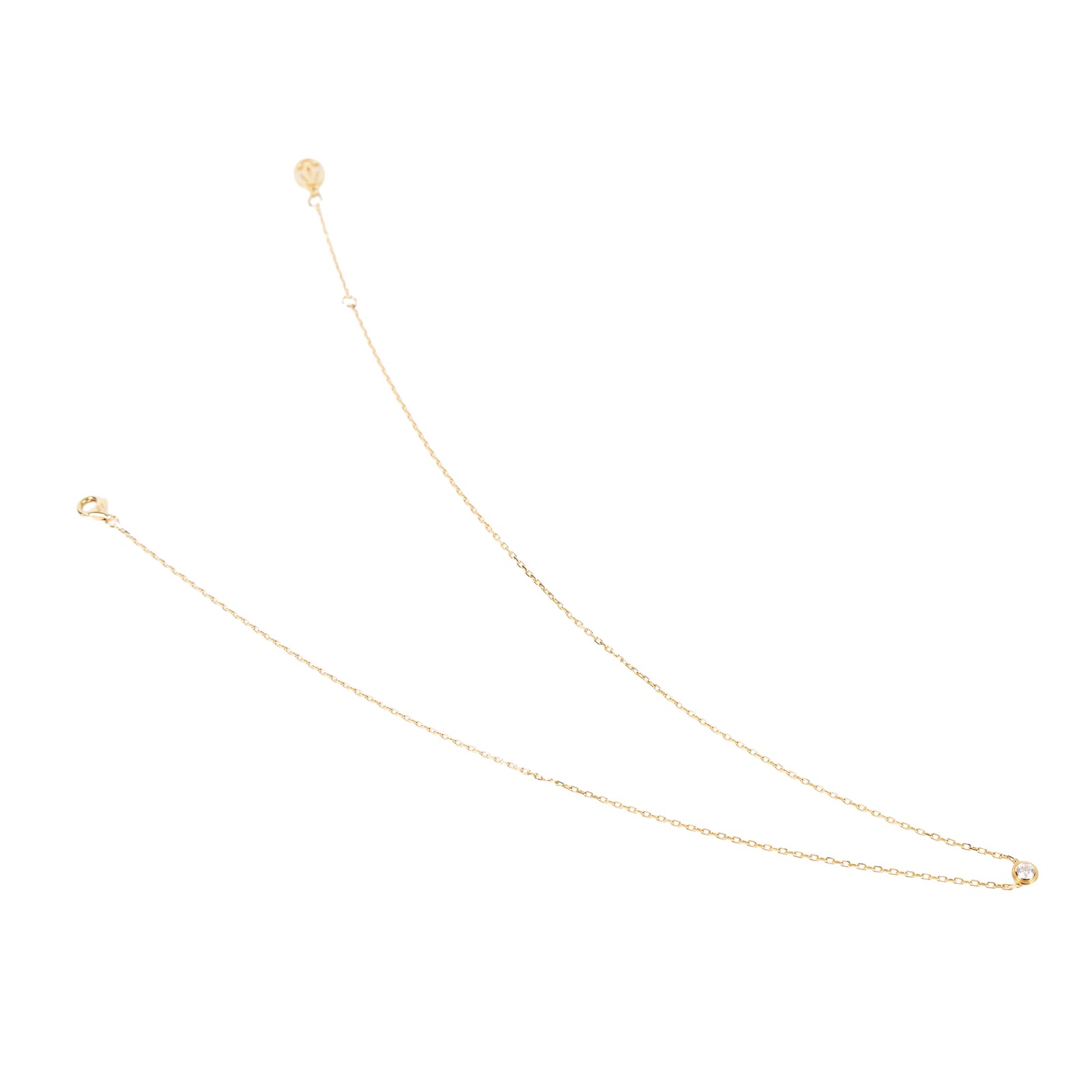 卡地亞 CARTIER dAmour 吊墜 圓形明亮式切割鑽石 小型款 B7215800 YG 原廠盒子2/保證卡