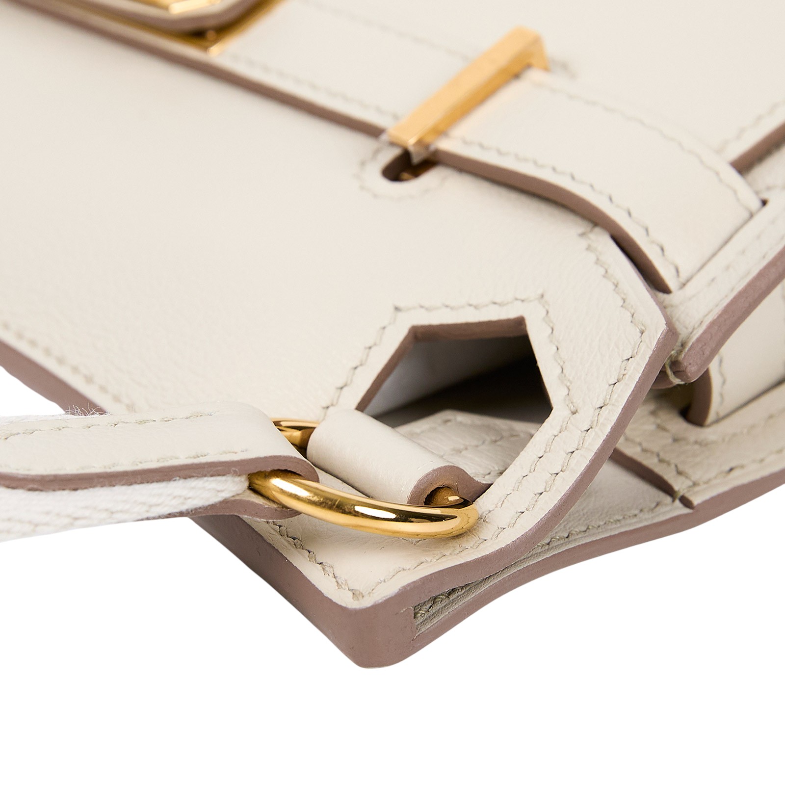 愛馬仕 Hermes Jypsiere 吉普賽包 Mini JYM B IS 107 HG B刻奶油白MINI JYPSIERE 原廠盒子/防塵袋/發票