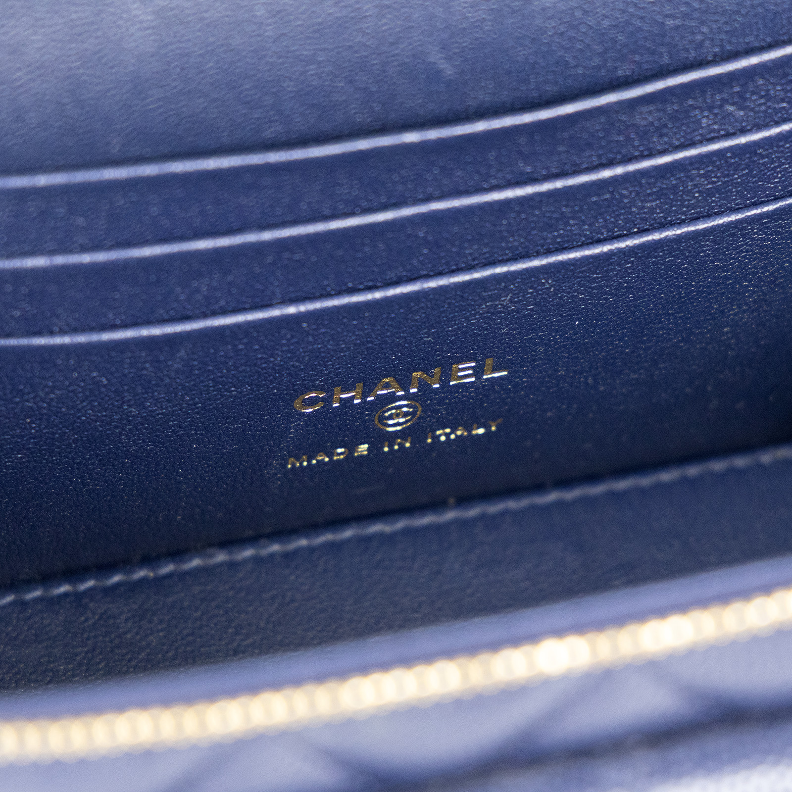 香奈兒 CHANEL Vanity Case 化妝箱 AP3017 晶片款 藍金荔枝牛多口袋VANITY 無附屬品