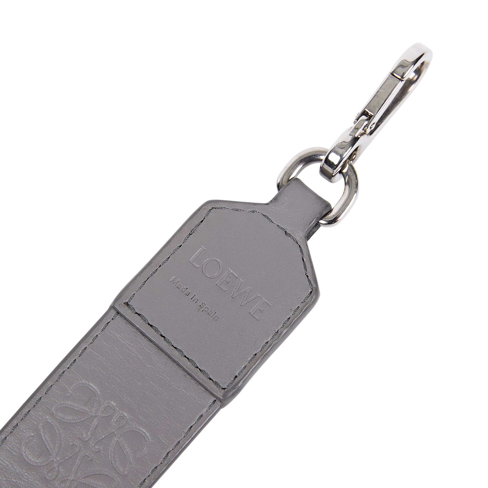 羅意威 LOEWE Anagram 小牛皮 背帶  灰LOGO背帶 無附屬品