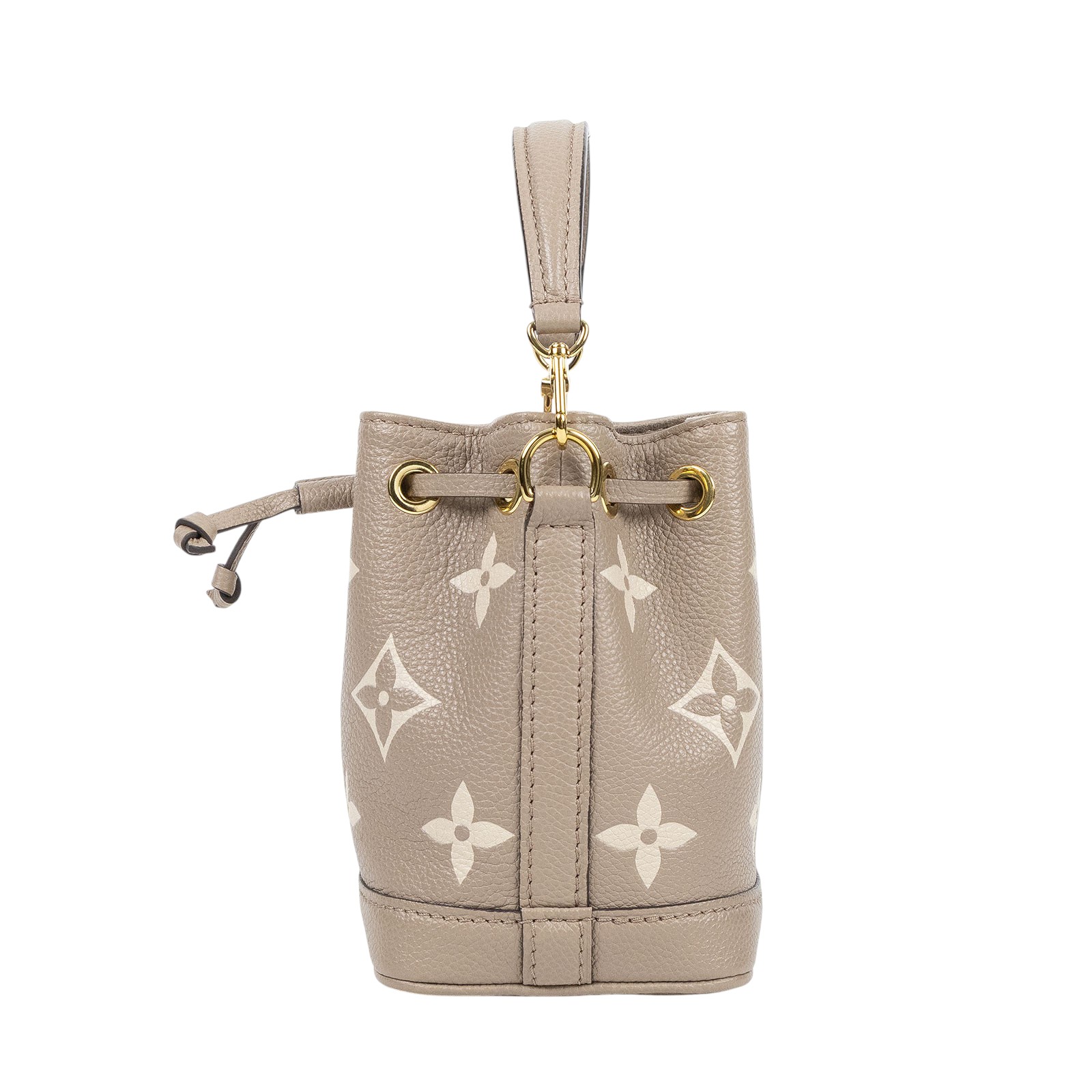 路易威登 LOUIS VUITTON Nano Noé 束口水桶包 Tourterelle 灰色 Cream色 M46291 晶片款  原廠盒子/防塵袋/背帶2