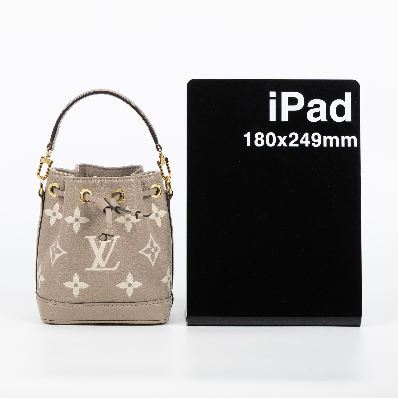 路易威登 LOUIS VUITTON Nano Noé 束口水桶包 Tourterelle 灰色 Cream色 M46291 晶片款  原廠盒子/防塵袋/背帶2