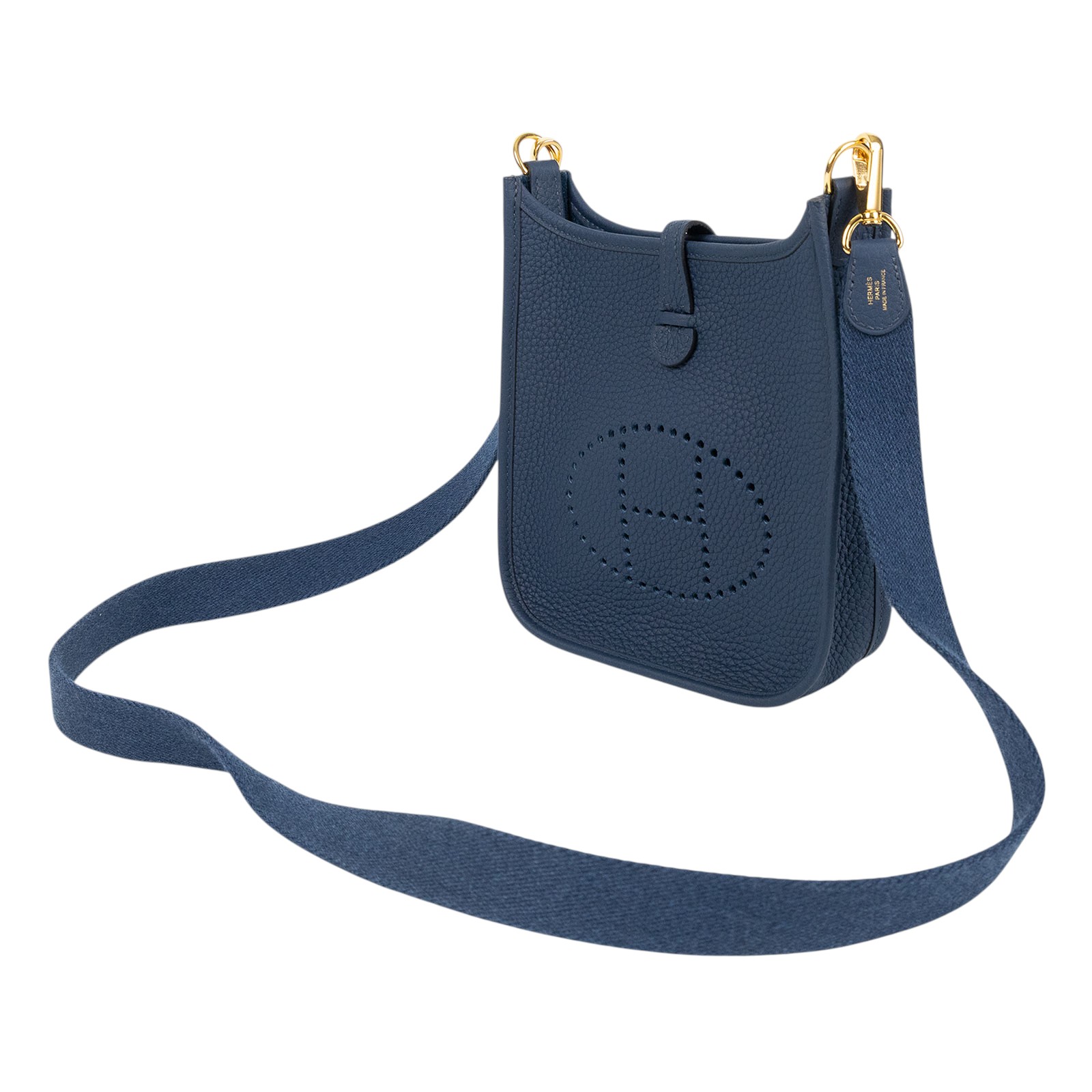 愛馬仕 Hermes Evelyne 16 Amazone bag 伊芙琳包 大象灰 深藍 金色五金 H069426CC H069426CC/B BS 012 ZB  原廠盒子/防塵袋/背帶