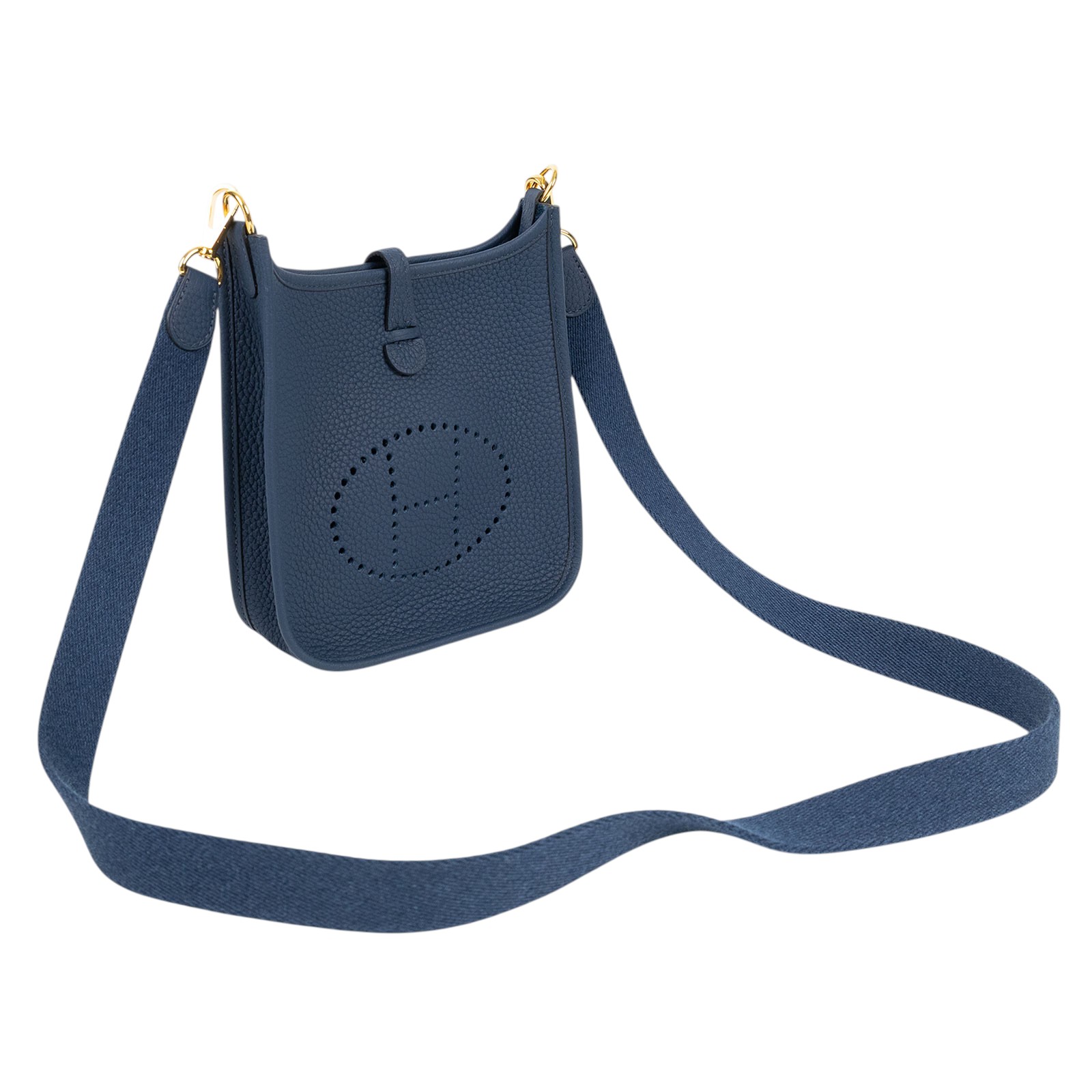 愛馬仕 Hermes Evelyne 16 Amazone bag 伊芙琳包 大象灰 深藍 金色五金 H069426CC H069426CC/B BS 012 ZB  原廠盒子/防塵袋/背帶
