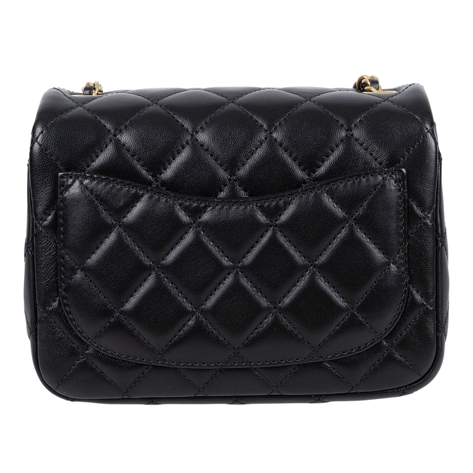 香奈兒 CHANEL CC logo 金球 方胖 肩背 斜背 口蓋包 AS1786 B02916 黑金羊金球方胖 原廠盒子/防塵袋/保證卡/購買證明影本