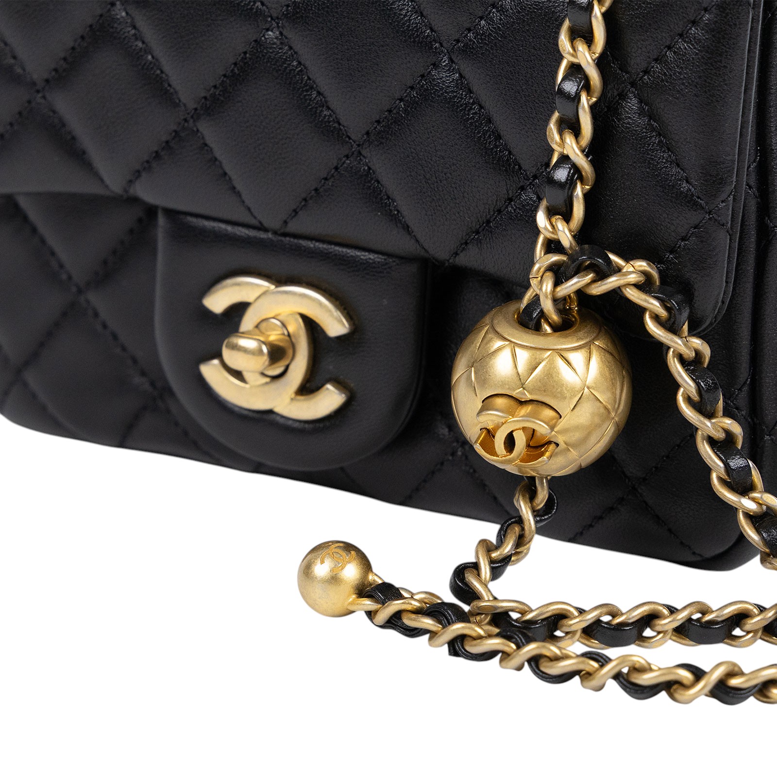 香奈兒 CHANEL CC logo 金球 方胖 肩背 斜背 口蓋包 AS1786 B02916 黑金羊金球方胖 原廠盒子/防塵袋/保證卡/購買證明影本