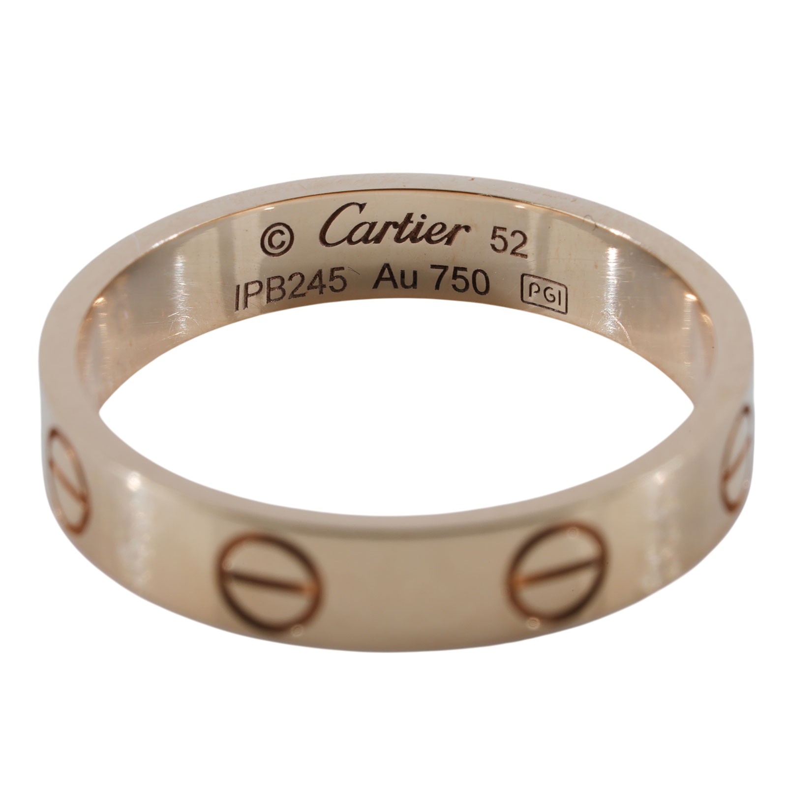 卡地亞 CARTIER Love 戒指 小型款 B4085252 18KRG LOVE戒指#52 原廠盒子2/保證卡/購買證明影本