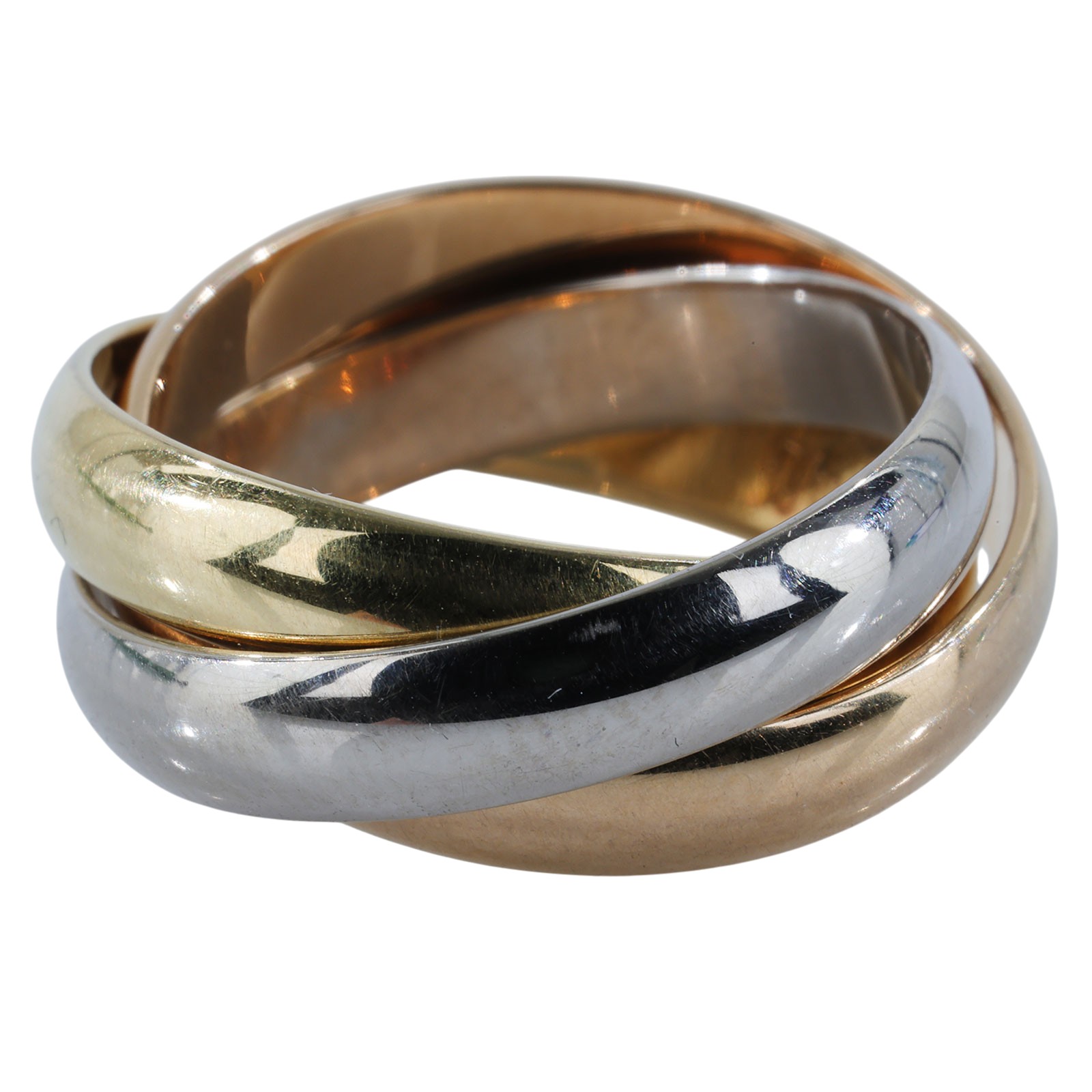 卡地亞 CARTIER Trinity 戒指 B4052748 TRINITY三環戒#48 原廠盒子2/保證卡/購買證明影本