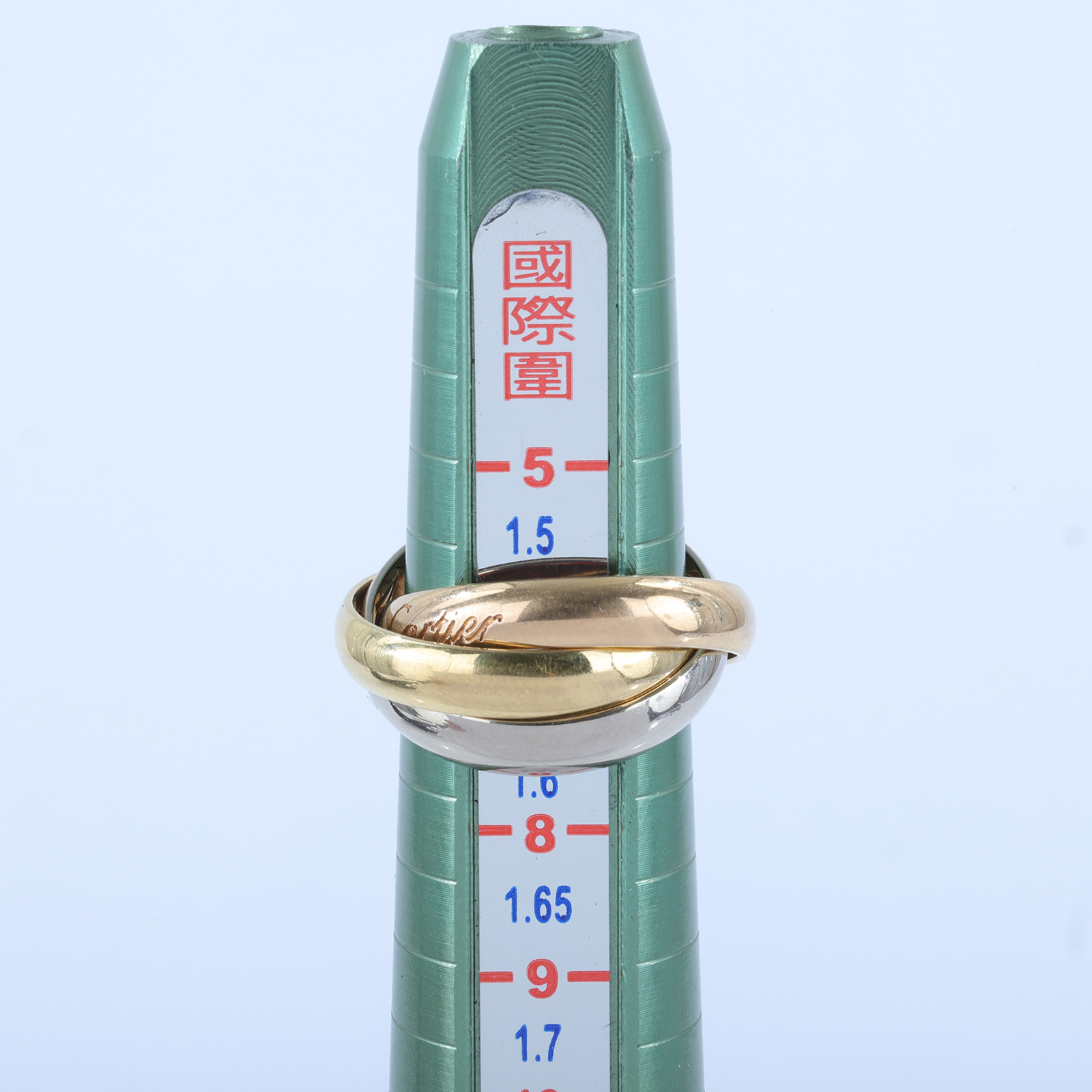 卡地亞 CARTIER Trinity 戒指 B4052748 TRINITY三環戒#48 原廠盒子2/保證卡/購買證明影本