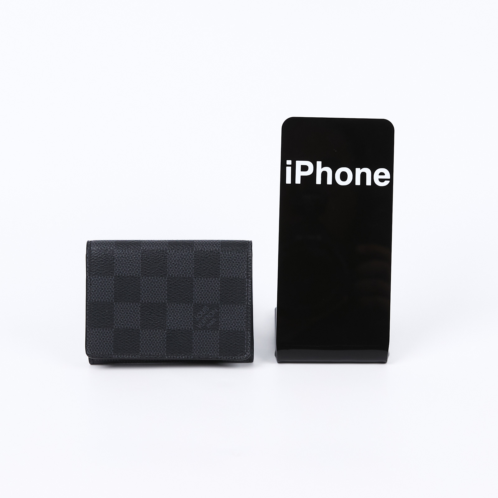 路易威登 LOUIS VUITTON Enveloppe Carte De Visite 卡片套 N63338 晶片款 黑棋盤格卡夾 原廠盒子/防塵袋/購買證明