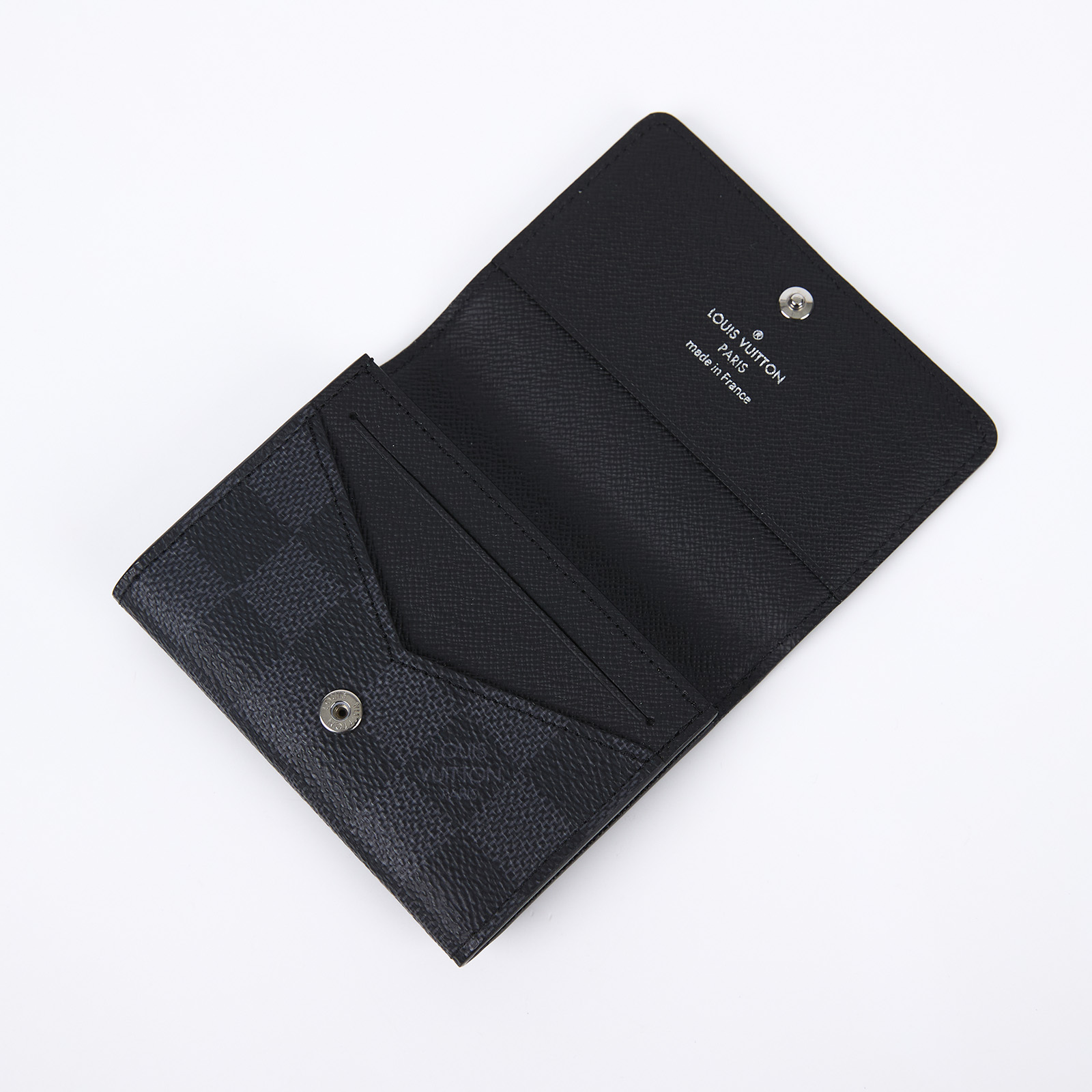 路易威登 LOUIS VUITTON Enveloppe Carte De Visite 卡片套 N63338 晶片款 黑棋盤格卡夾 原廠盒子/防塵袋/購買證明