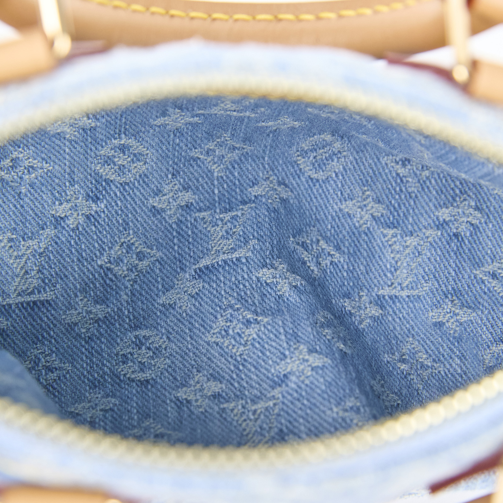 路易威登 LOUIS VUITTON Nano Speedy 手提 肩背包 丹寧 M11212 晶片款 淺藍丹寧 NANO SPEEDY 原廠盒子/防塵袋