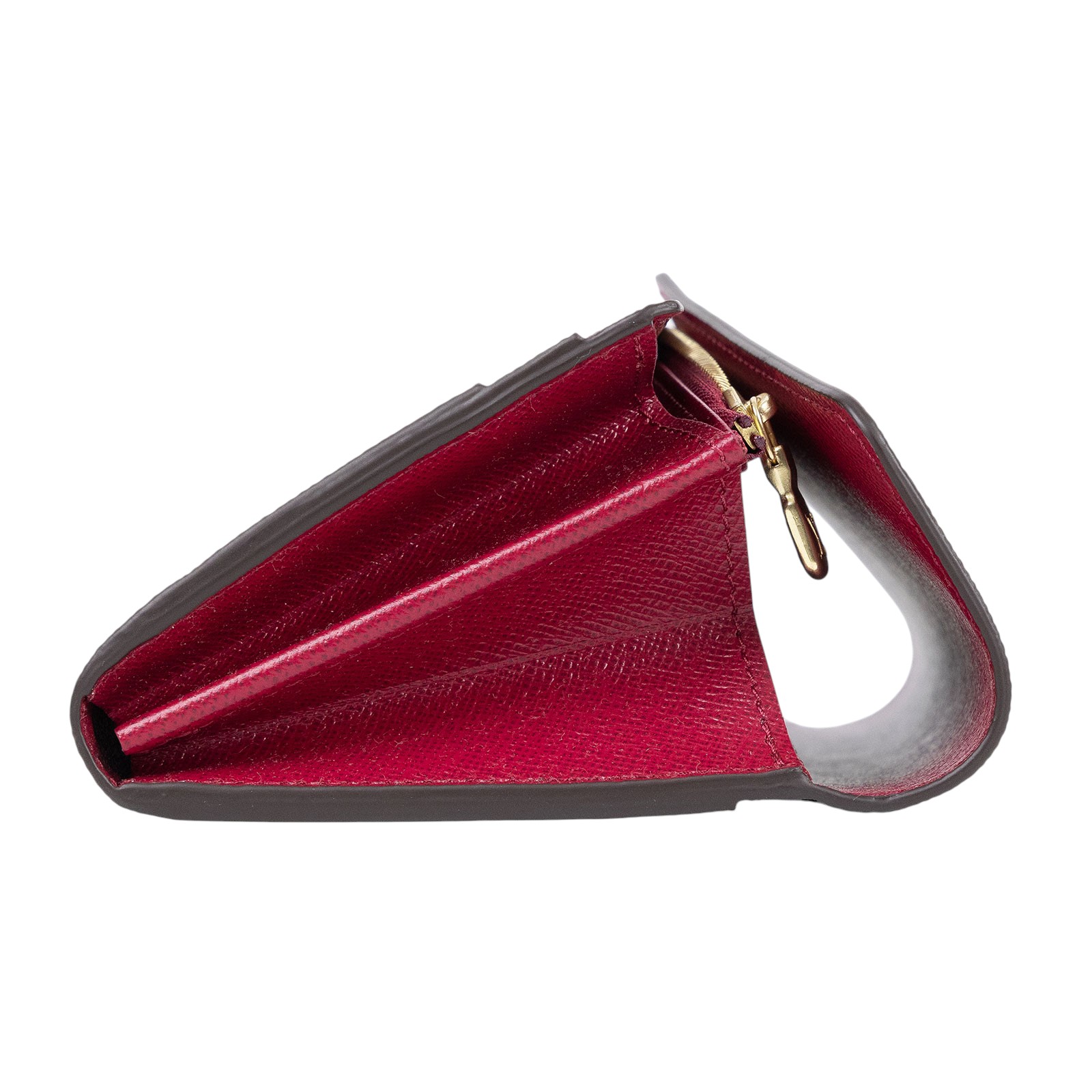 路易威登 LOUIS VUITTON Sarah 錢包 口蓋長夾 紫紅色 M62234 晶片款 原花酒紅Sarah信封長夾 原廠盒子/防塵袋