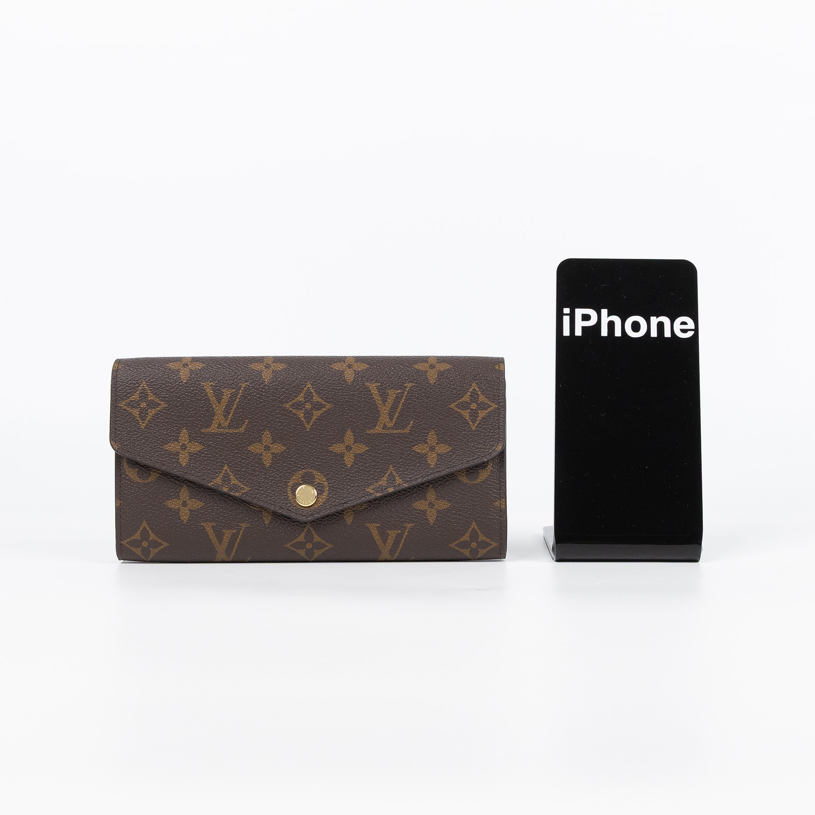 路易威登 LOUIS VUITTON Sarah 錢包 口蓋長夾 紫紅色 M62234 晶片款 原花酒紅Sarah信封長夾 原廠盒子/防塵袋