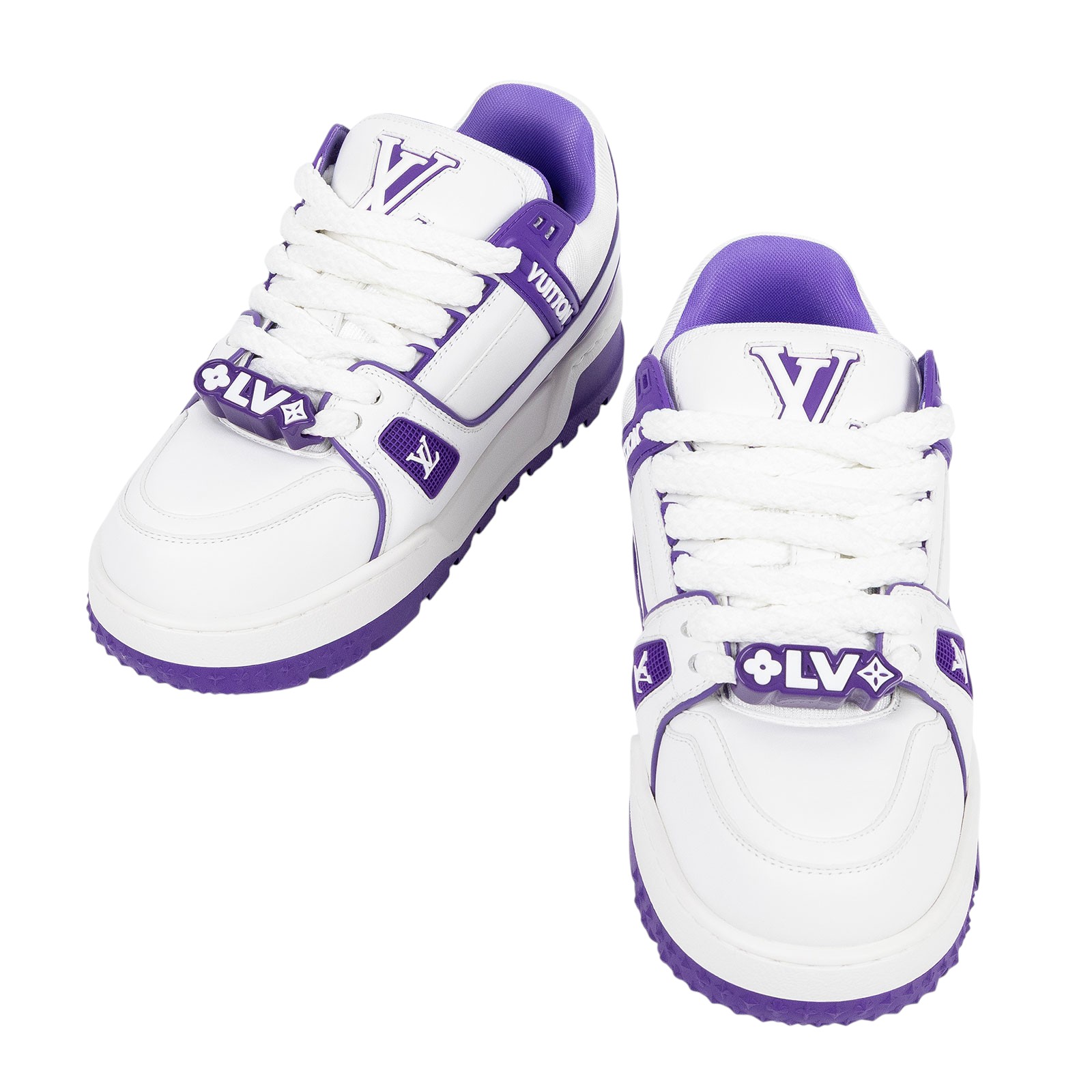 路易威登 LOUIS VUITTON LV Trainer 運動鞋 1ACPQ0 紫TRAINER MAXI #5 原廠盒子/防塵袋2/購買證明