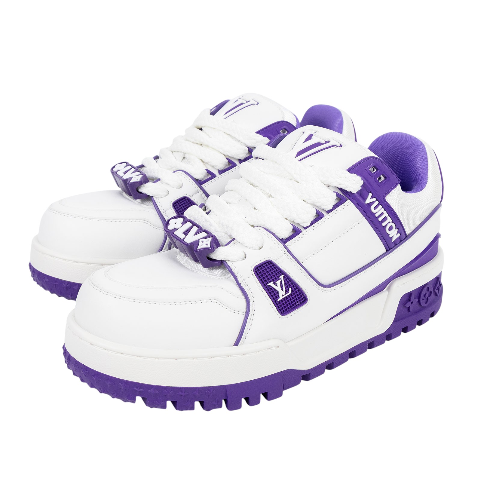 路易威登 LOUIS VUITTON LV Trainer 運動鞋 1ACPQ0 紫TRAINER MAXI #5 原廠盒子/防塵袋2/購買證明