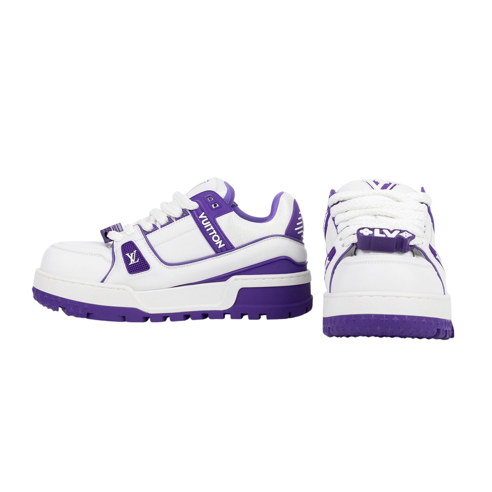 路易威登 LOUIS VUITTON LV Trainer 運動鞋 1ACPQ0 紫TRAINER MAXI #5 原廠盒子/防塵袋2/購買證明