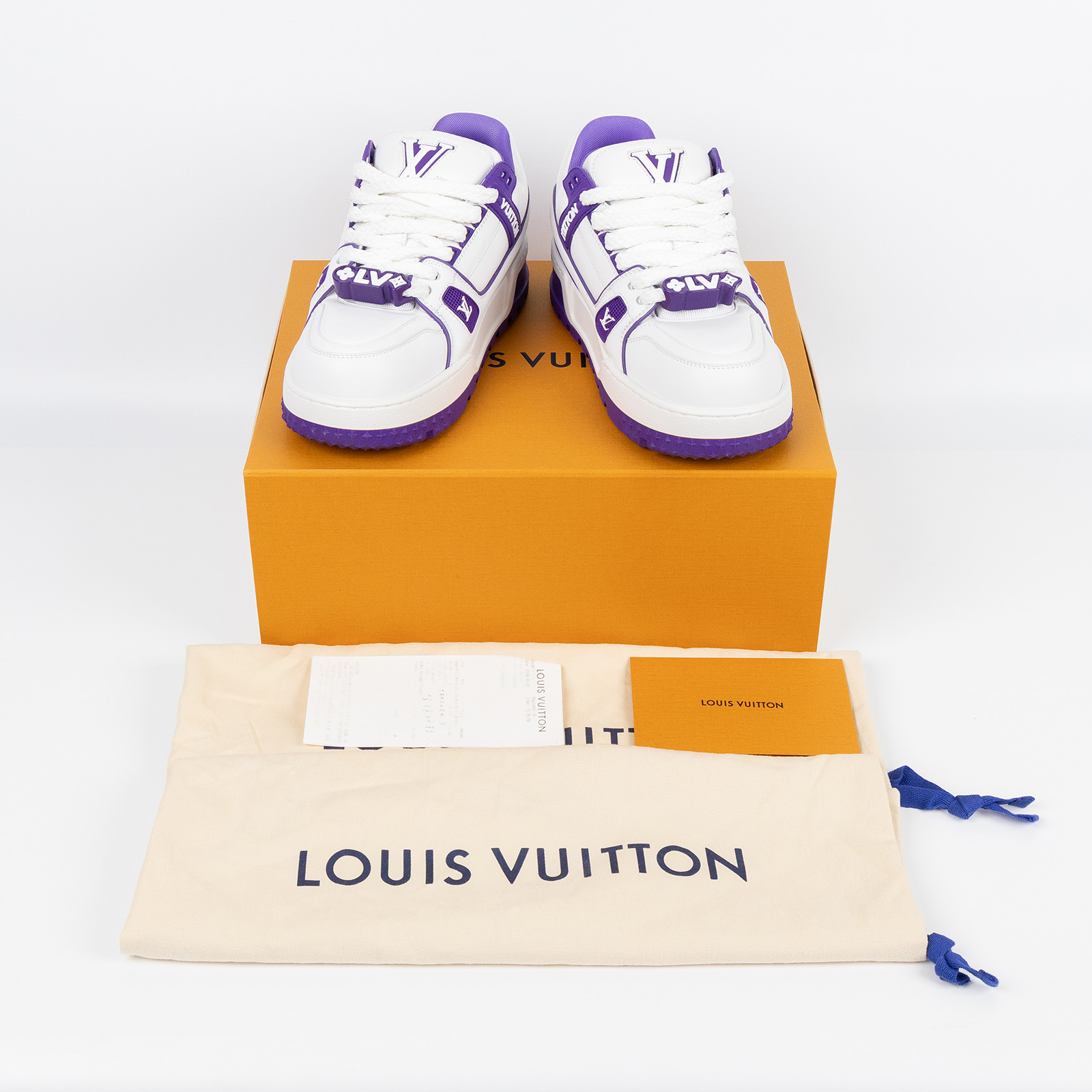 路易威登 LOUIS VUITTON LV Trainer 運動鞋 1ACPQ0 紫TRAINER MAXI #5 原廠盒子/防塵袋2/購買證明