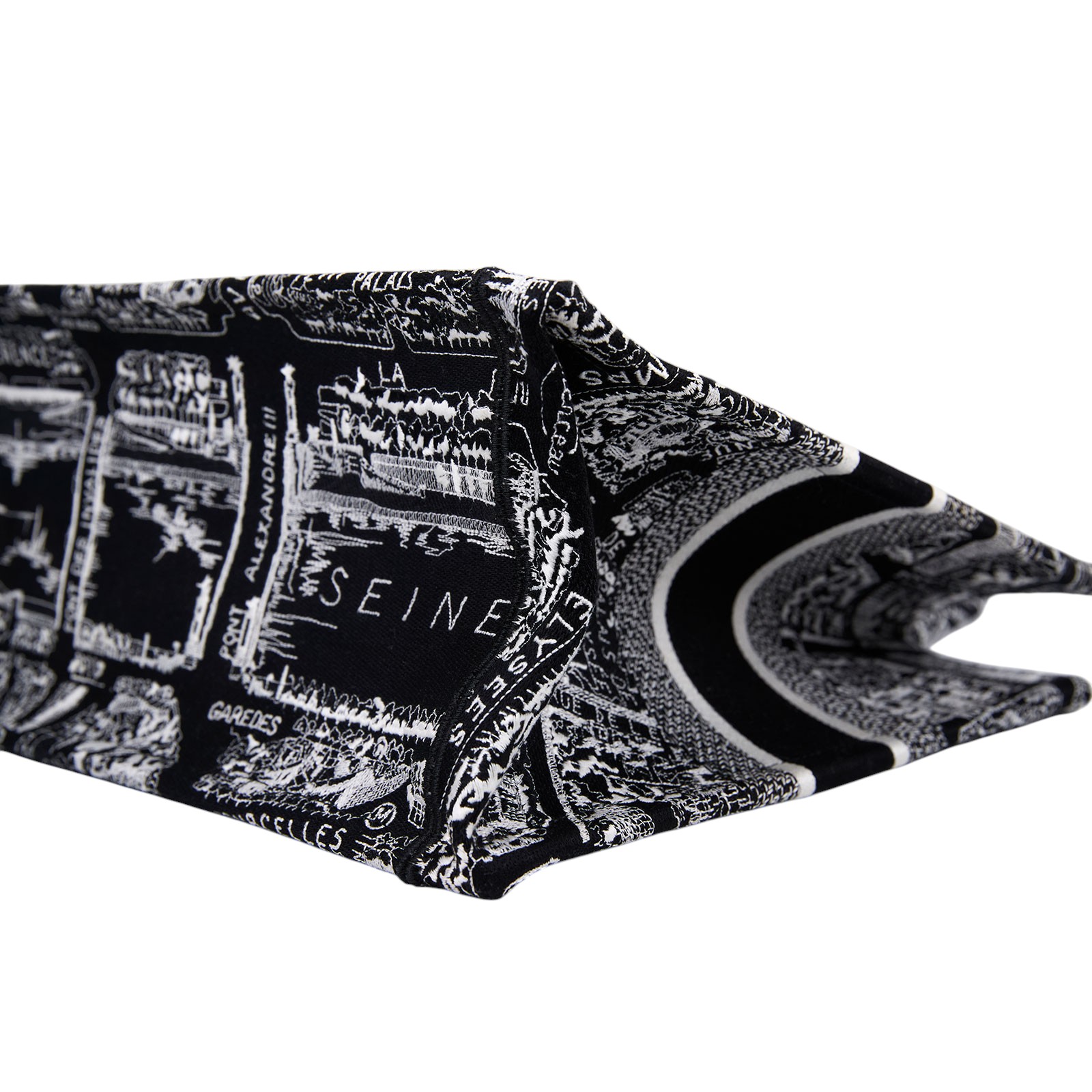 迪奧 CHRISTIAN DIOR Book Tote 小型 托特包 黑色 白色 M1296ZOMP 黑地圖BOOKTOTE 中號 防塵袋/保證卡